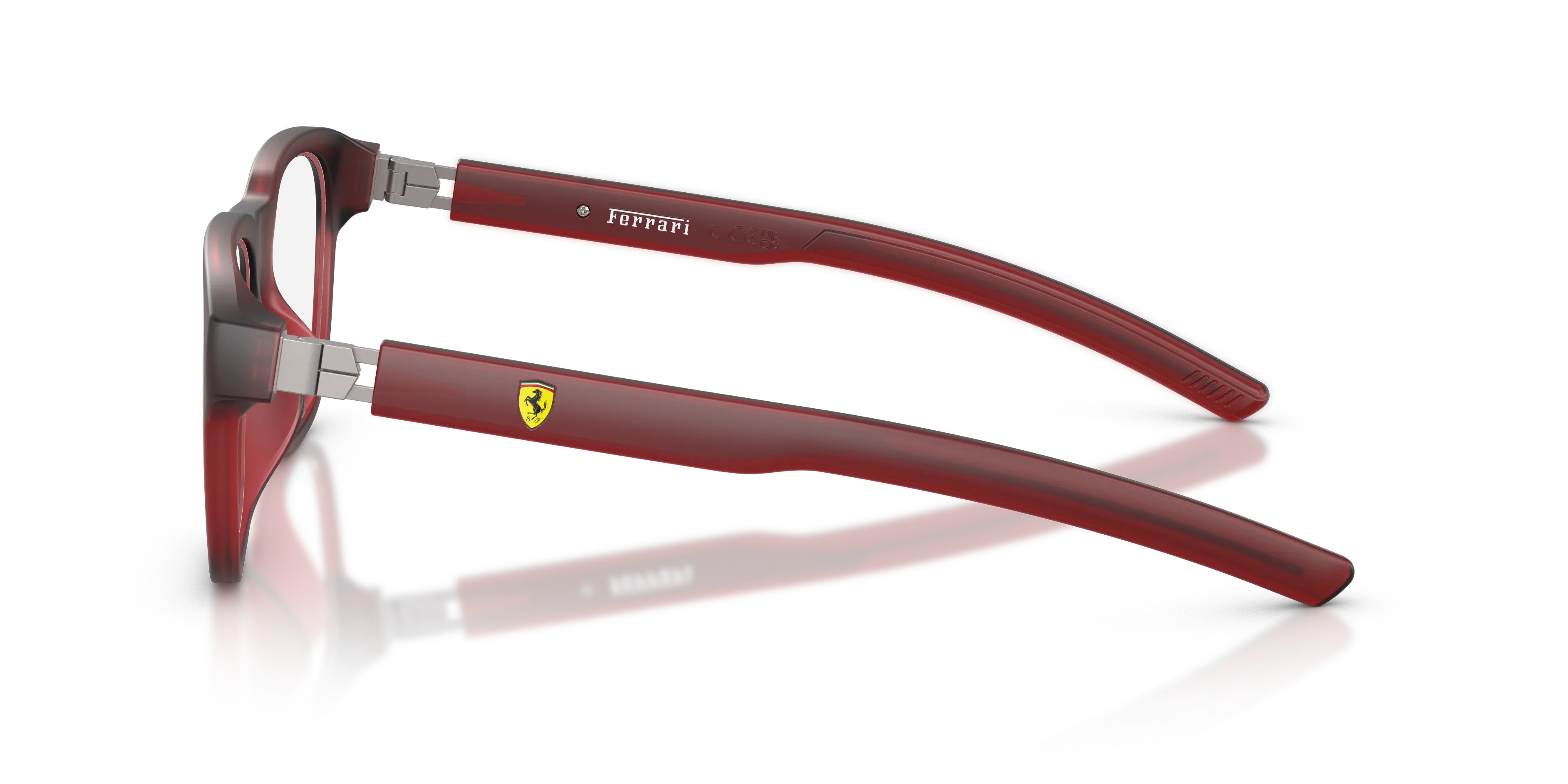 Ferrari Scuderia FZ8032D 508 Montature da vista Iniettato Bordeaux Trasparente Squadrata Normale - immagine 4
