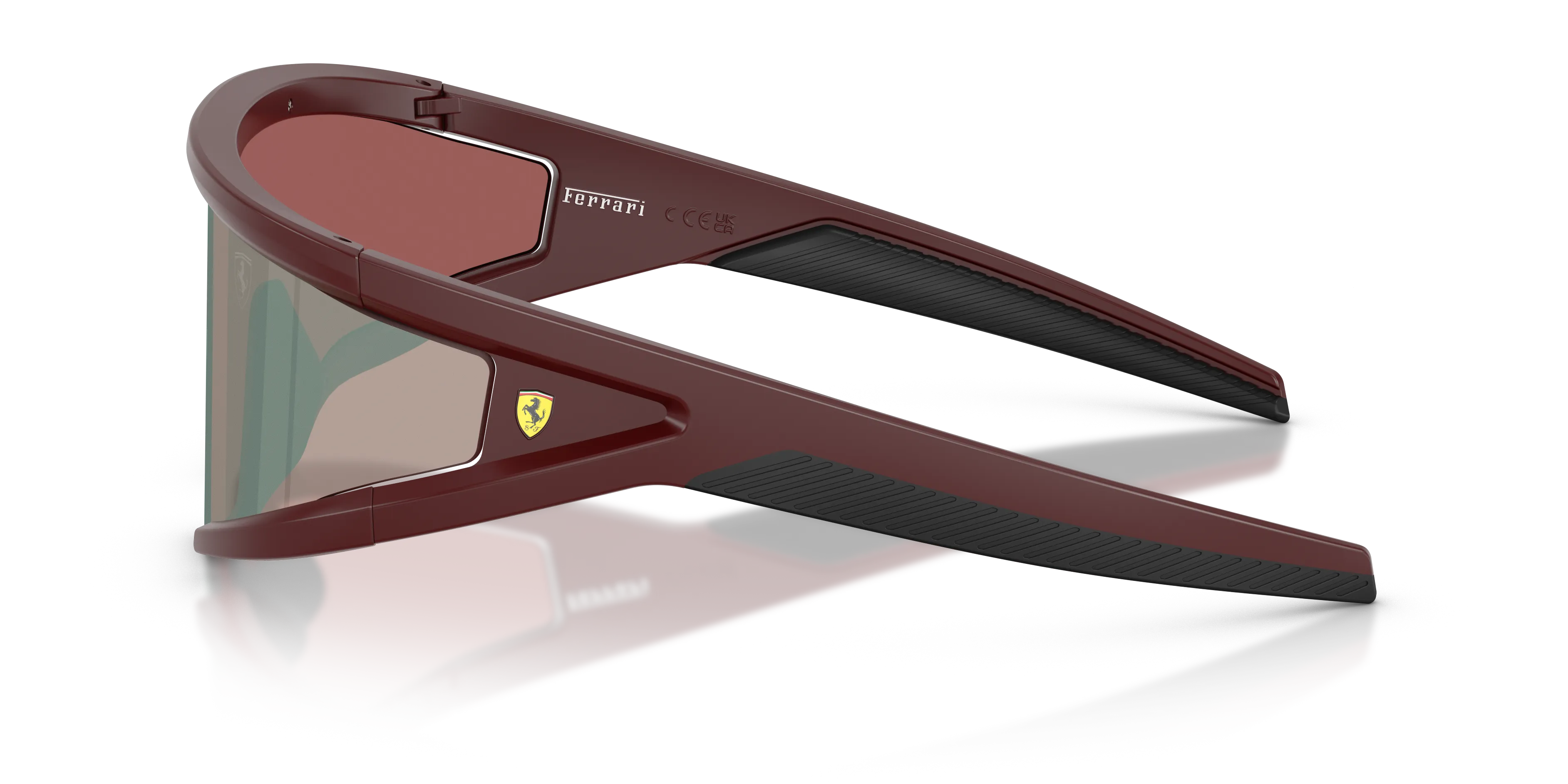 Ferrari Scuderia FZ6038U 530/B5 Occhiali da sole Iniettato Rosso Rosso Squadrata Normale - immagine 4