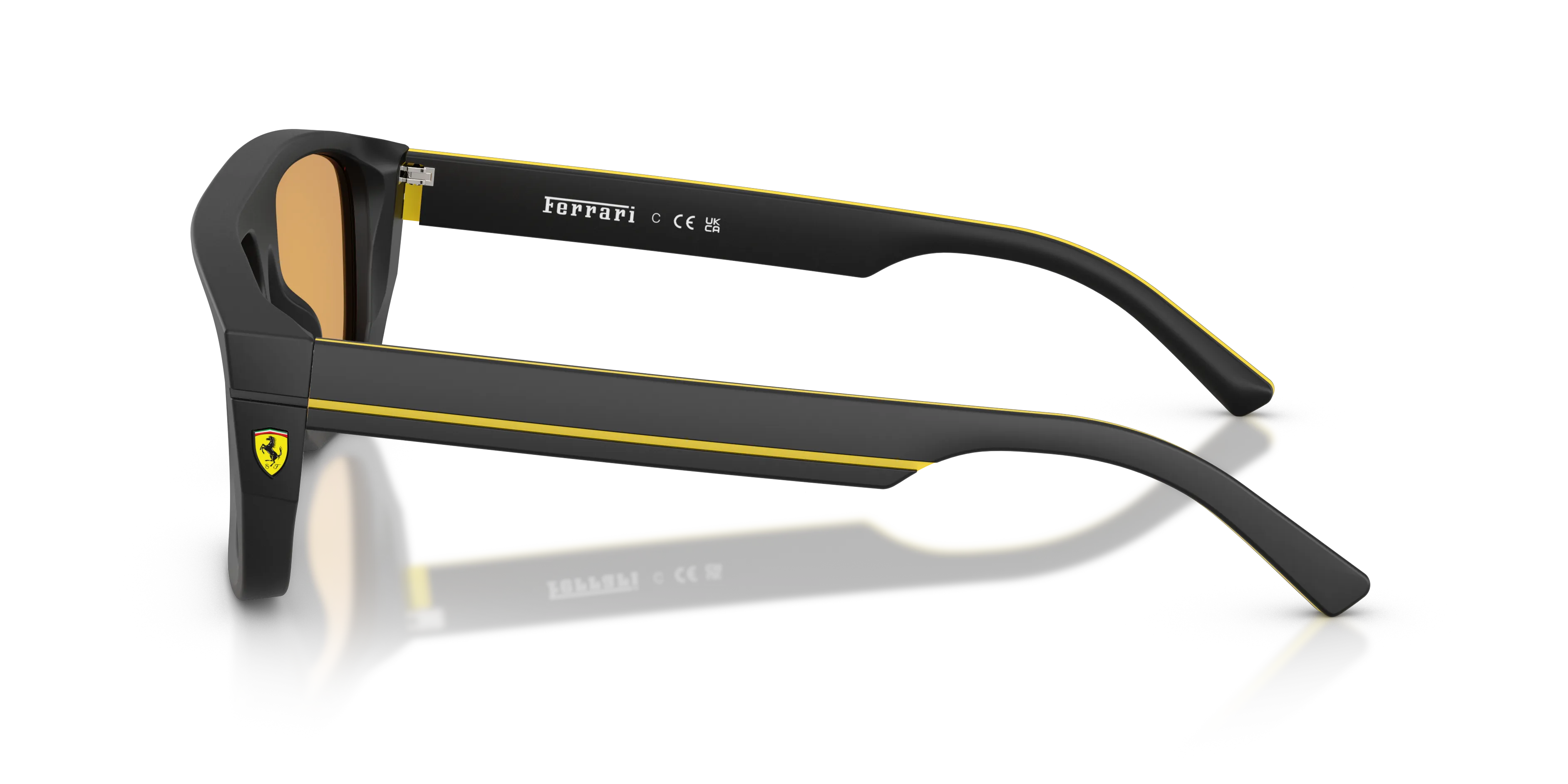 Ferrari Scuderia FZ6036U 744/8N Occhiali da sole Acetato Nero Giallo Pillow Normale - immagine 4