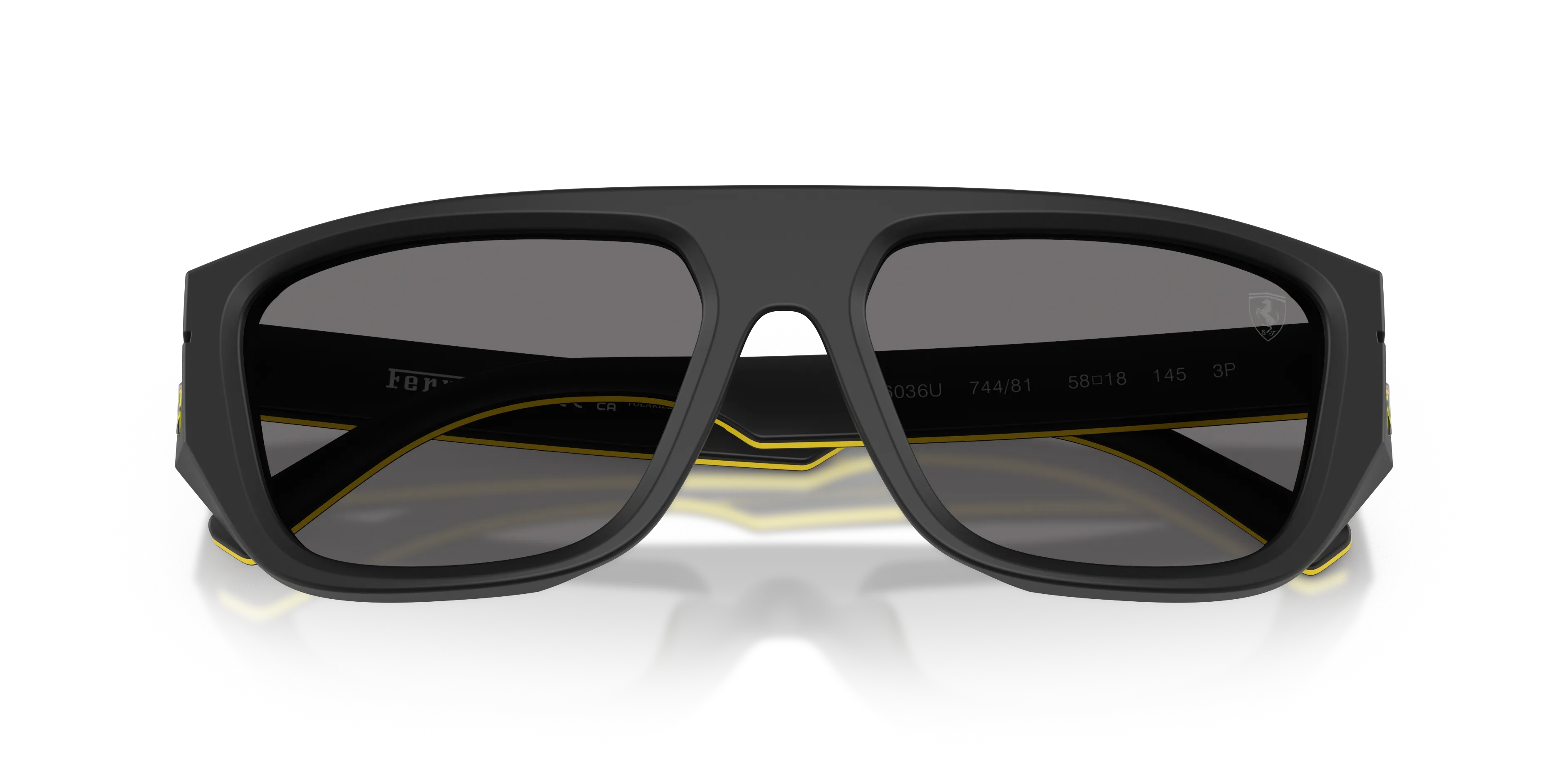 Ferrari Scuderia FZ6036U 744/81 Occhiali da sole Acetato Nero Grigio Pillow Polarizzata - immagine 2
