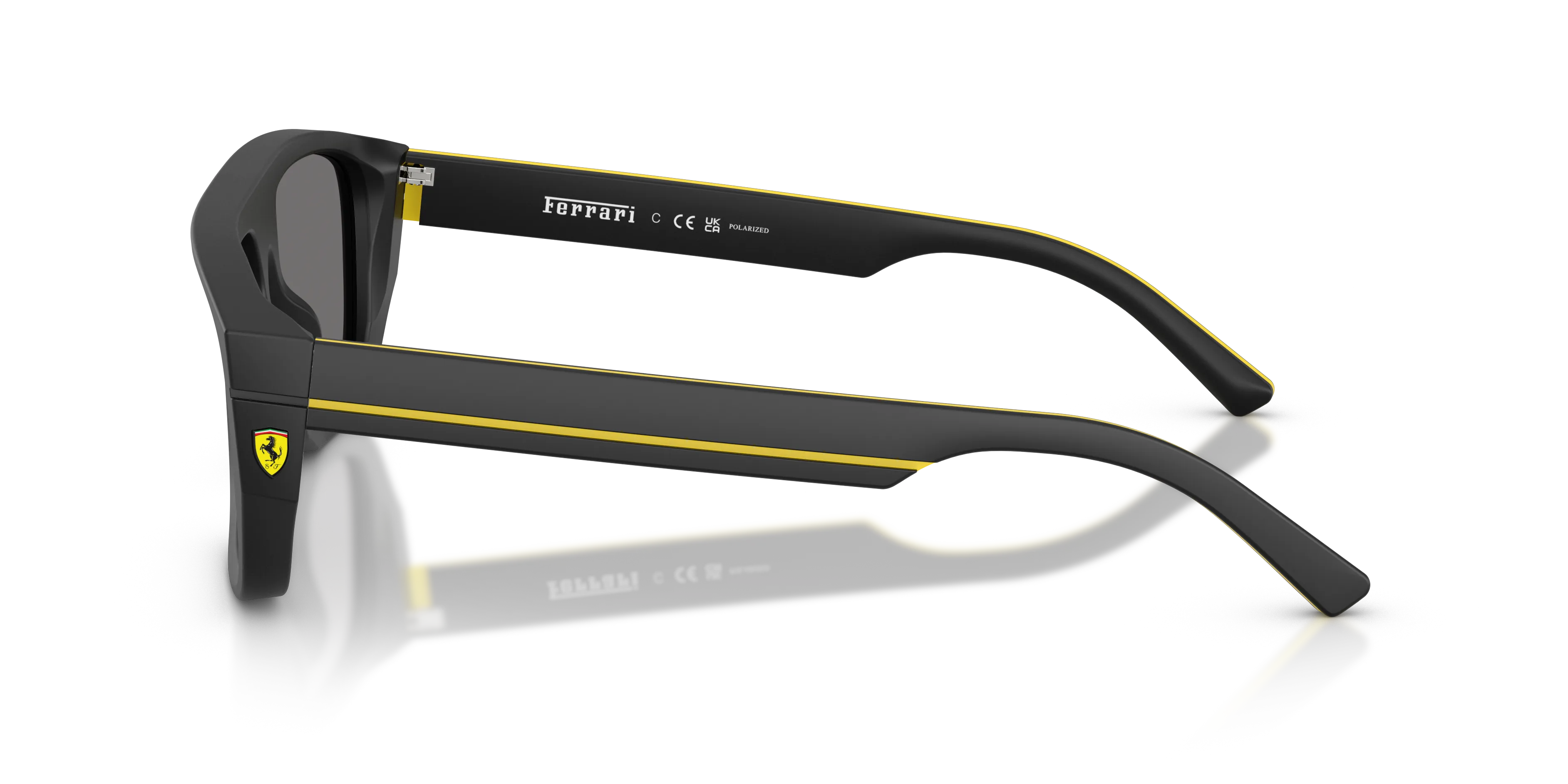 Ferrari Scuderia FZ6036U 744/81 Occhiali da sole Acetato Nero Grigio Pillow Polarizzata - immagine 4