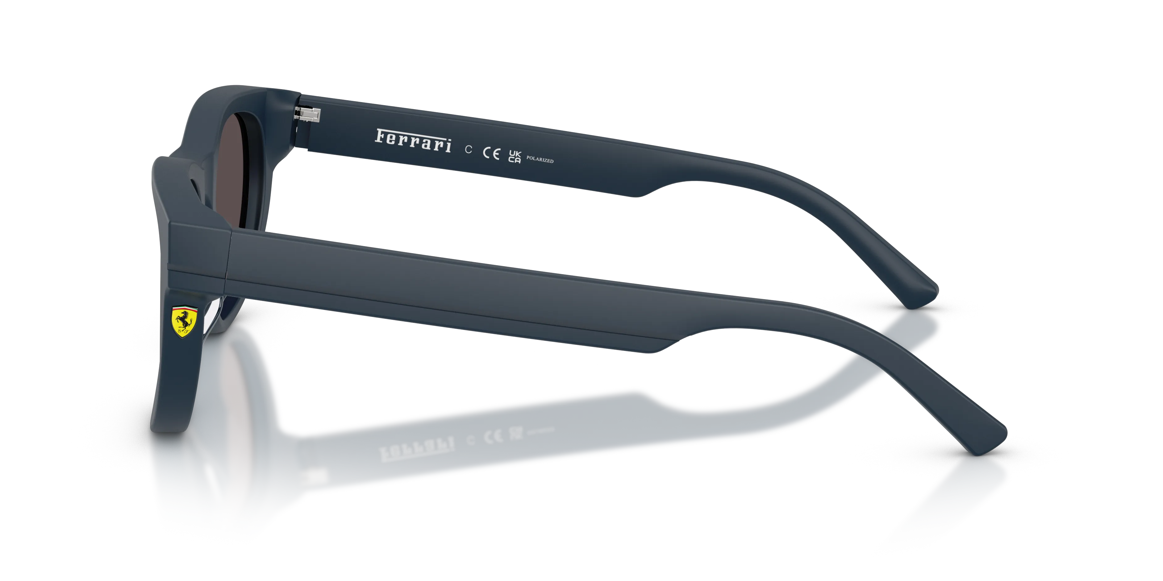 Ferrari Scuderia FZ6034U 771/Z3 Occhiali da sole Acetato Blu Argento Rotonda Polarizzata - immagine 4