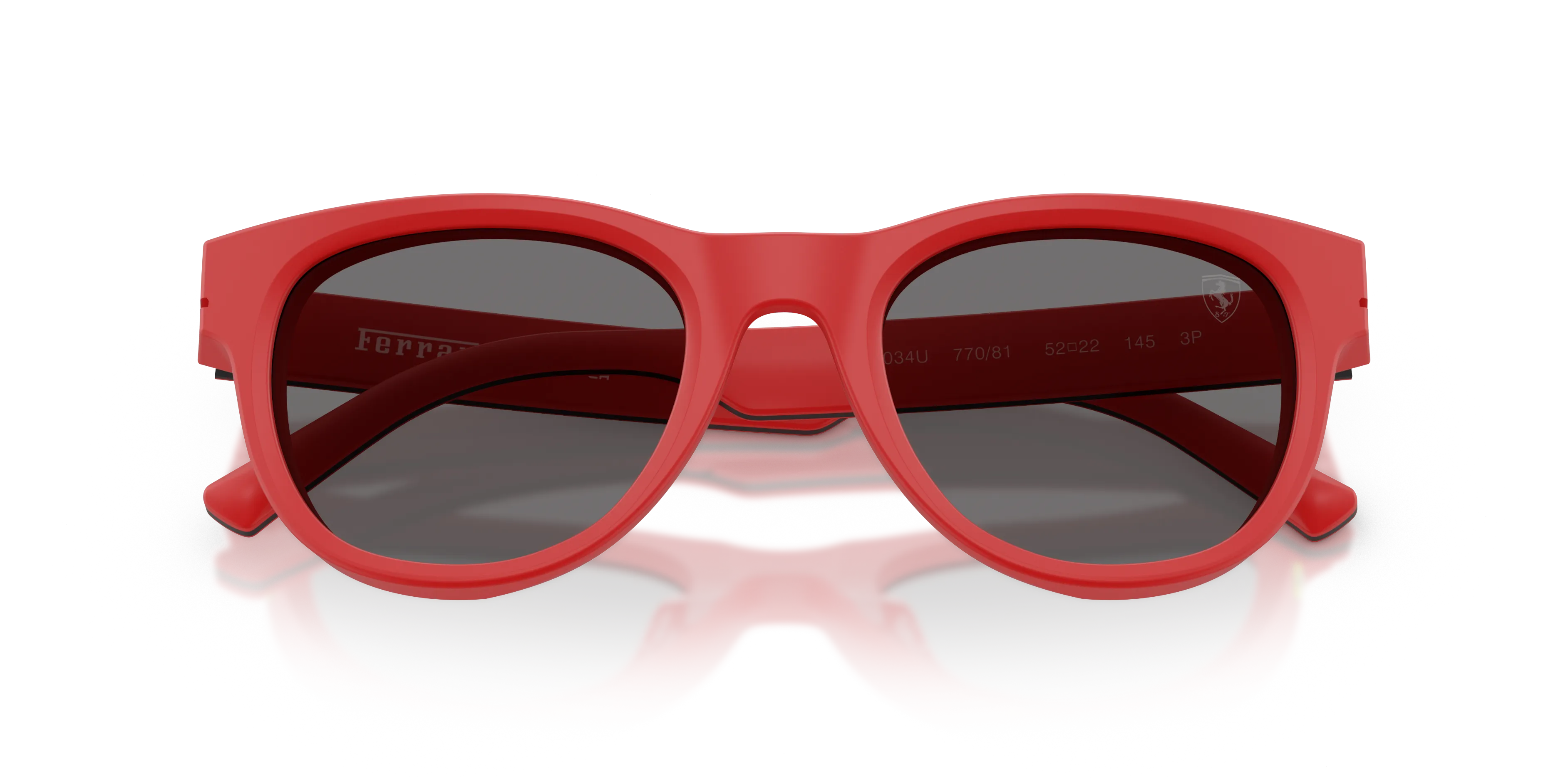Ferrari Scuderia FZ6034U 770/81 Occhiali da sole Acetato Rosso Grigio Rotonda Polarizzata - immagine 2