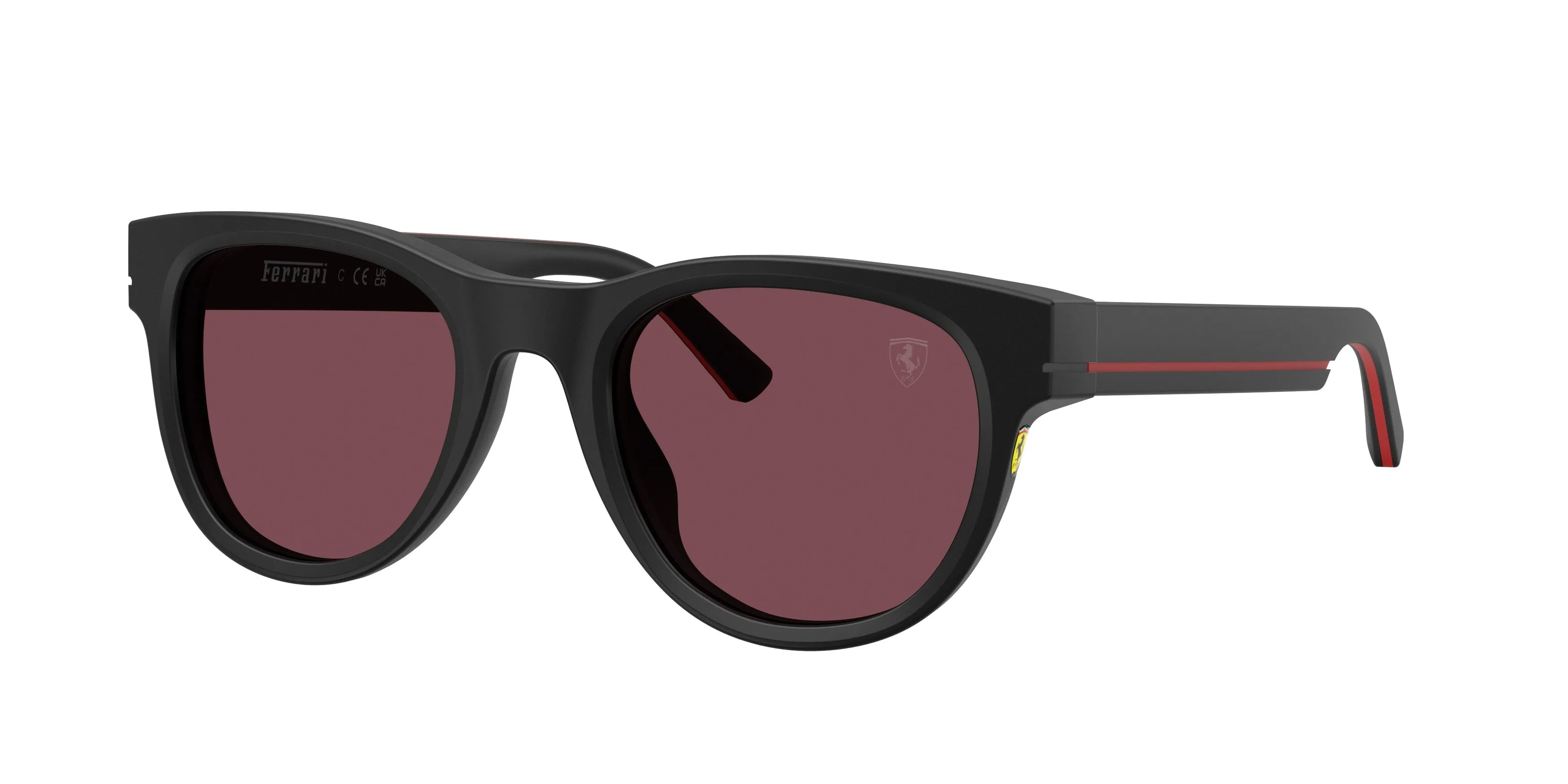 Ferrari Scuderia FZ6034U 744/1E Occhiali da sole Acetato Nero Rosso Rotonda Normale - immagine 1