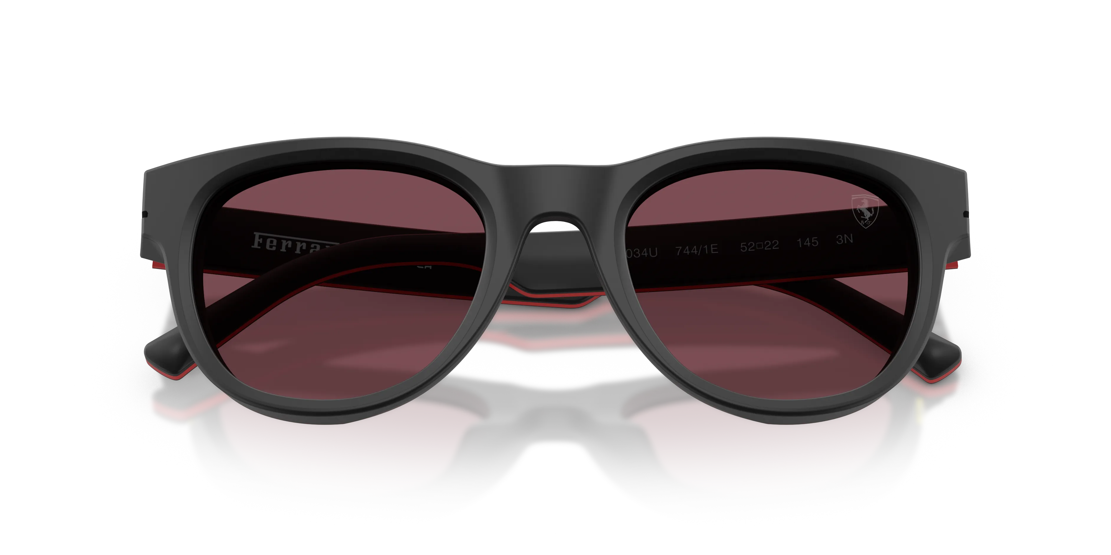 Ferrari Scuderia FZ6034U 744/1E Occhiali da sole Acetato Nero Rosso Rotonda Normale - immagine 2
