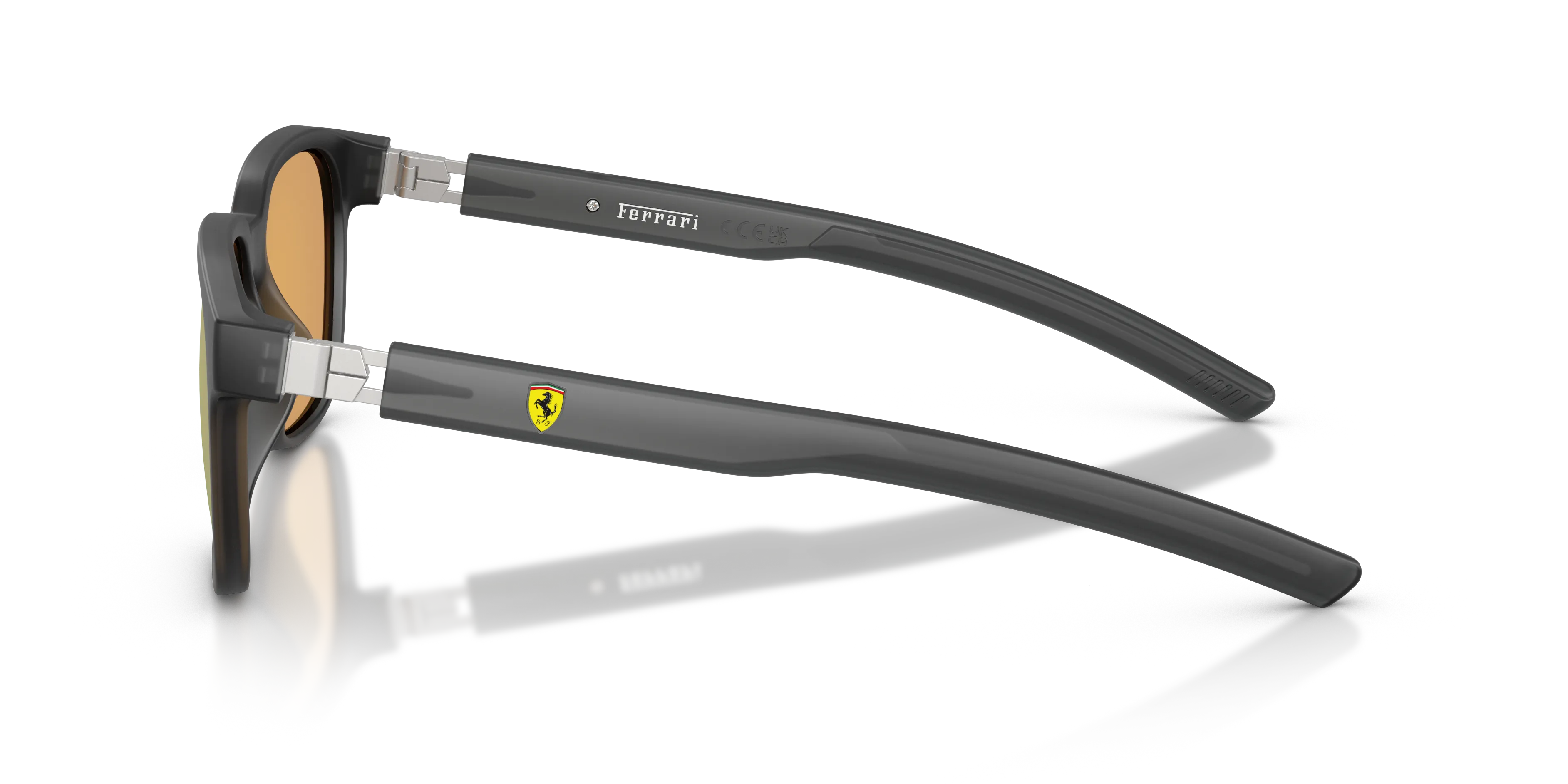 Ferrari Scuderia FZ6033D 531/8N Occhiali da sole Iniettato Nero Giallo Squadrata Normale - immagine 4