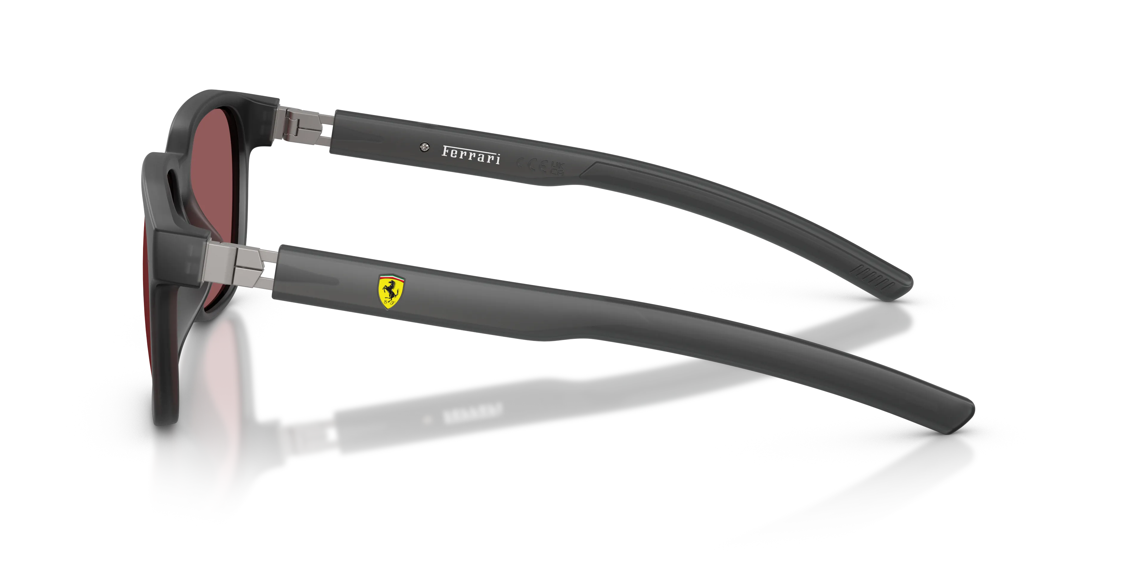 Ferrari Scuderia FZ6033D 531/1E Occhiali da sole Iniettato Nero Rosso Squadrata Normale - immagine 4