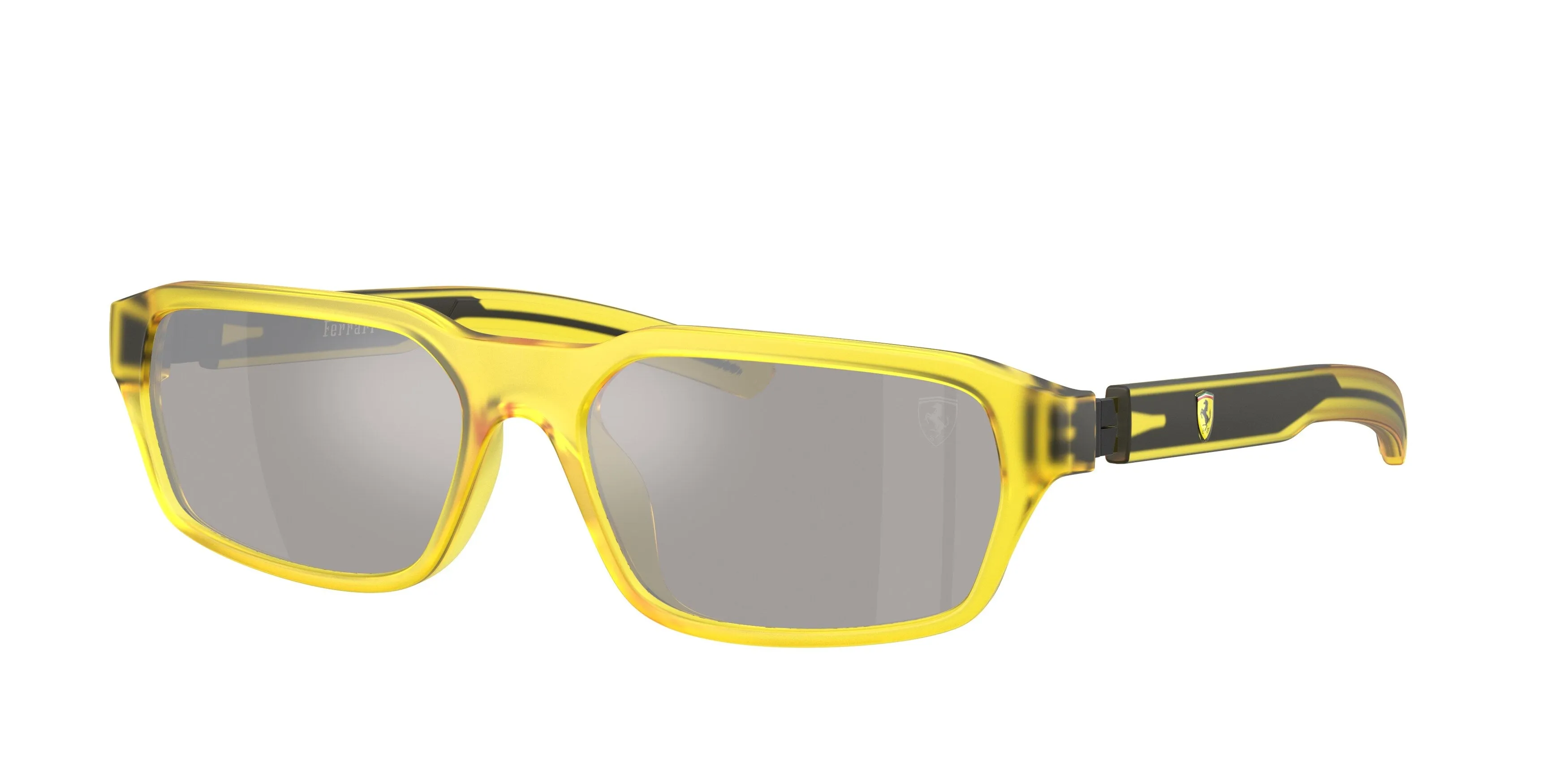 Ferrari Scuderia FZ6032D 507/6G Occhiali da sole Iniettato Giallo Grigio Pillow Specchiate - immagine 1