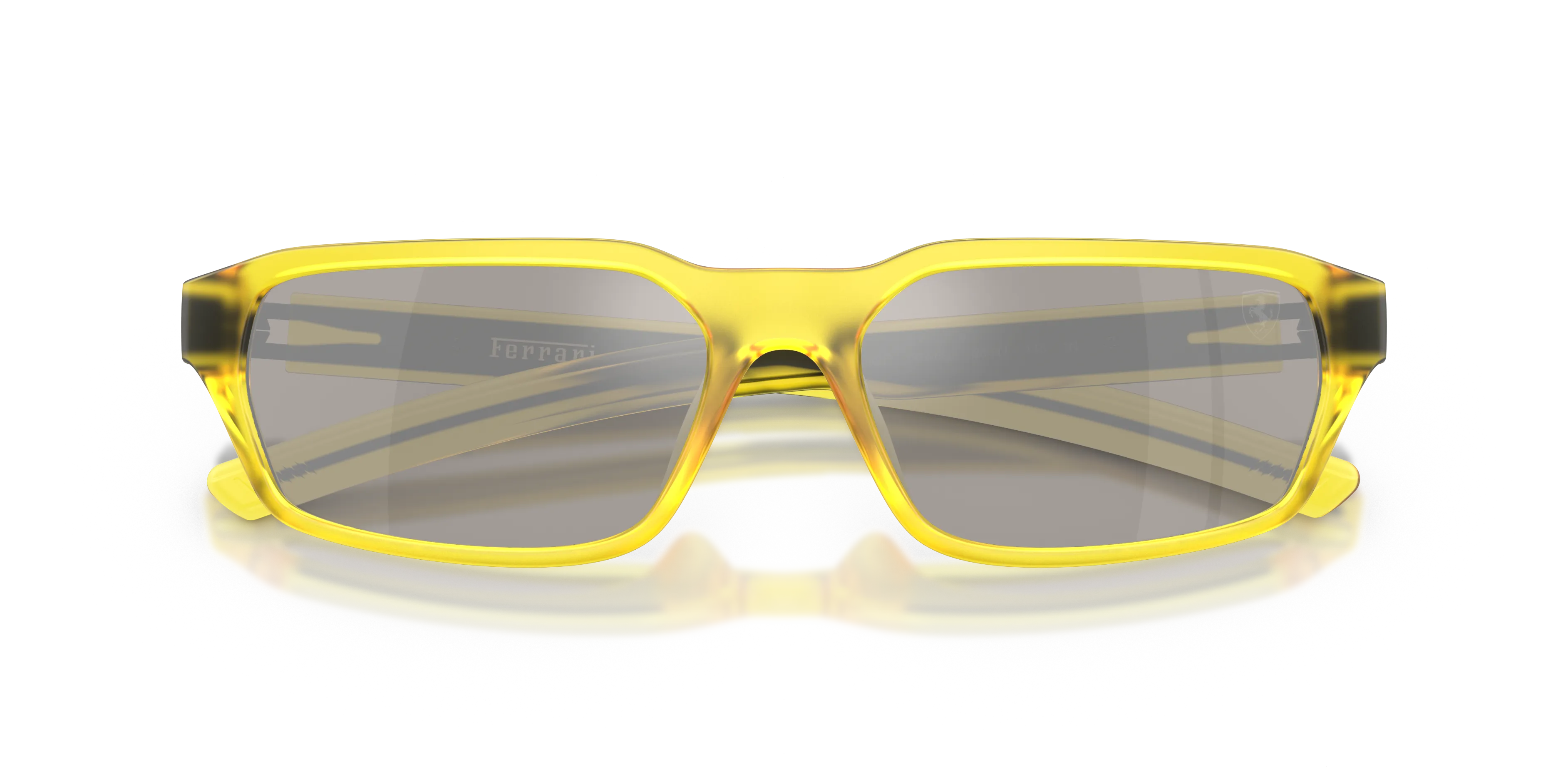 Ferrari Scuderia FZ6032D 507/6G Occhiali da sole Iniettato Giallo Grigio Pillow Specchiate - immagine 2