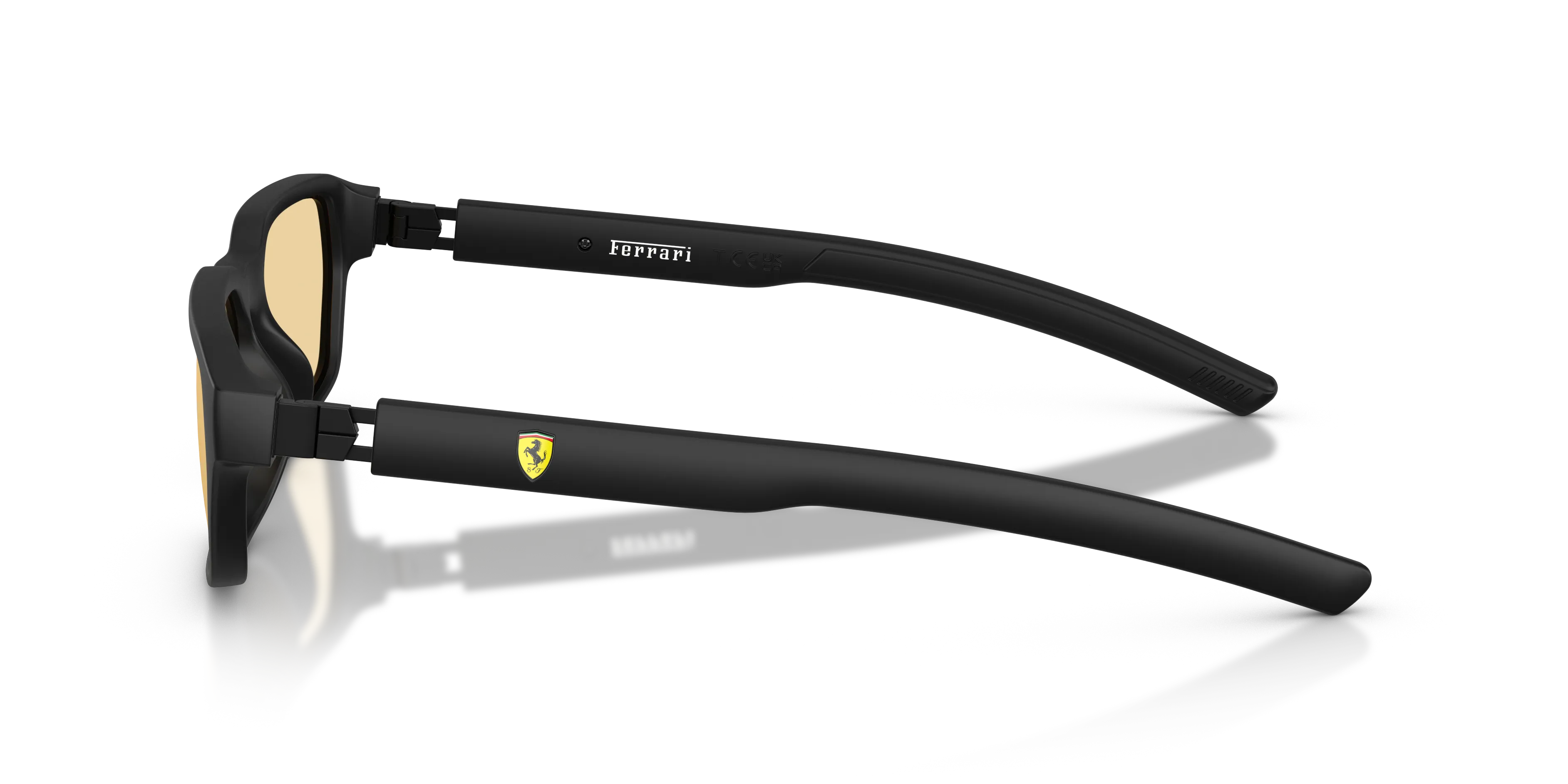 Ferrari Scuderia FZ6032D 504/85 Occhiali da sole Iniettato Nero Giallo Pillow Normale - immagine 4