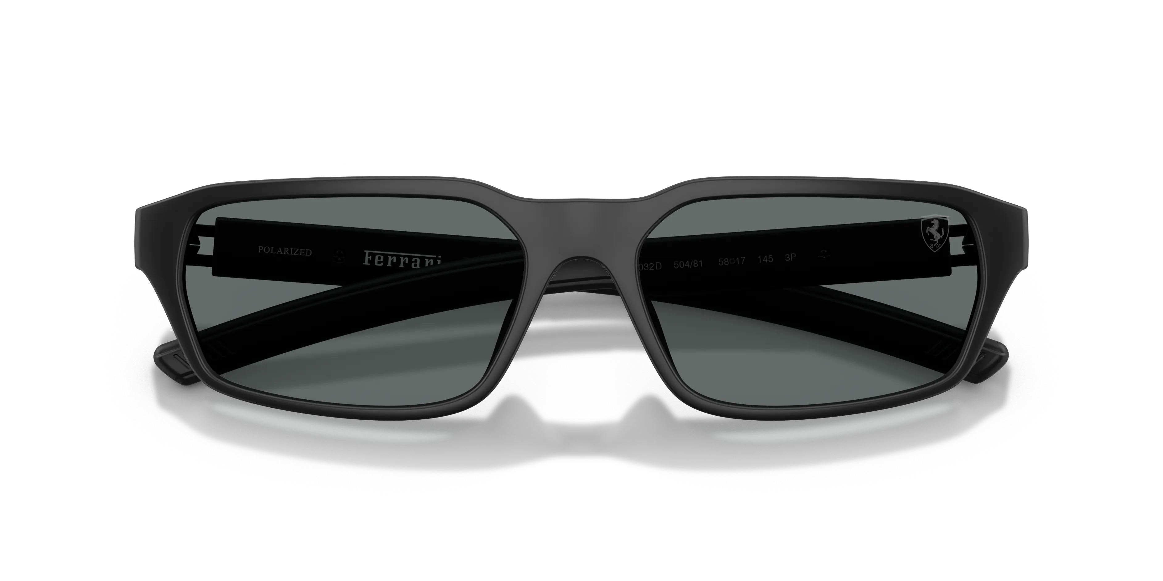 Ferrari Scuderia FZ6032D 504/81 Occhiali da sole Iniettato Nero Grigio Pillow Polarizzata - immagine 2