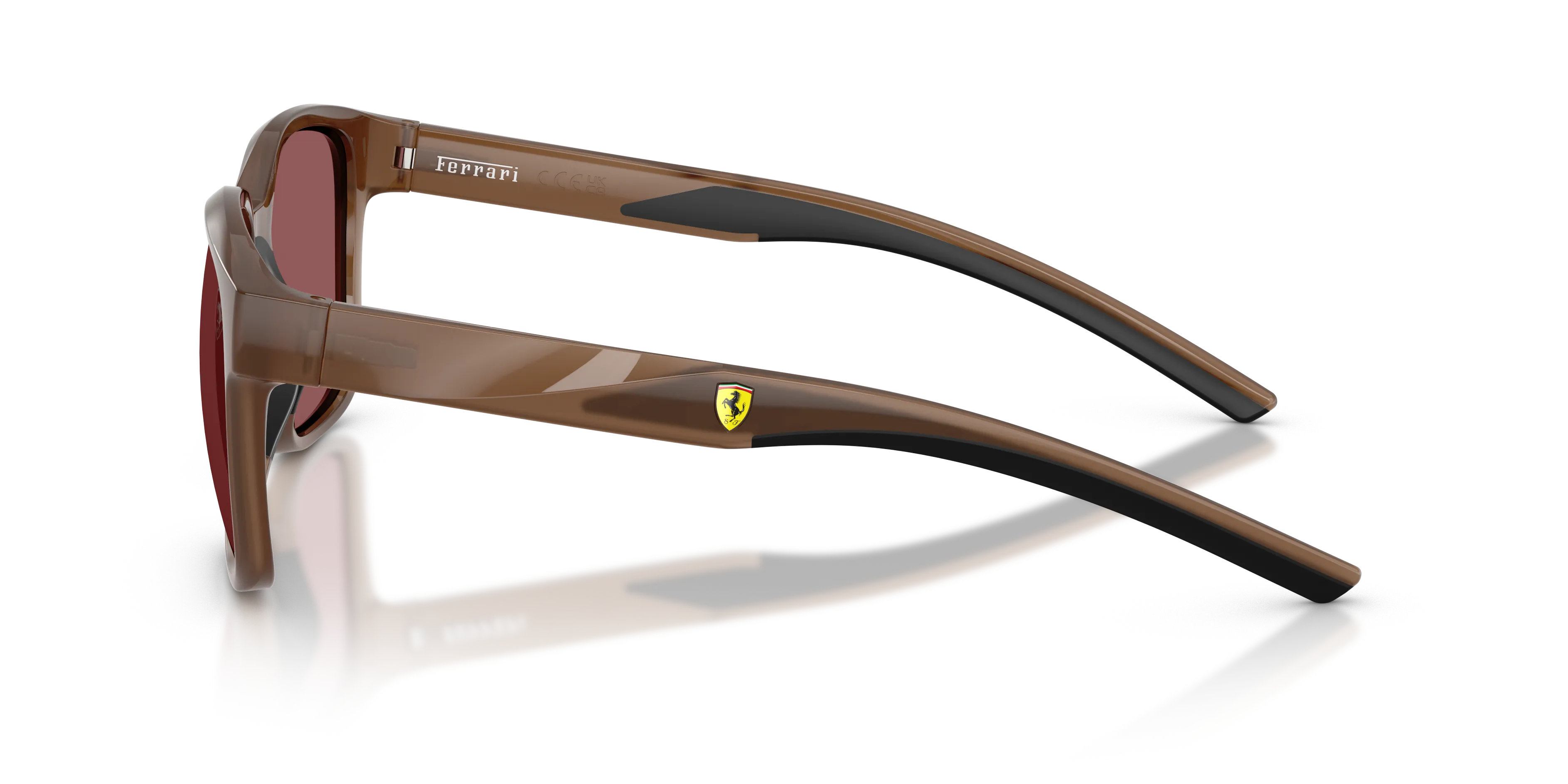 Ferrari Scuderia FZ6019D 537/1E Occhiali da sole Iniettato Marrone Bordeaux Squadrata Normale - immagine 4