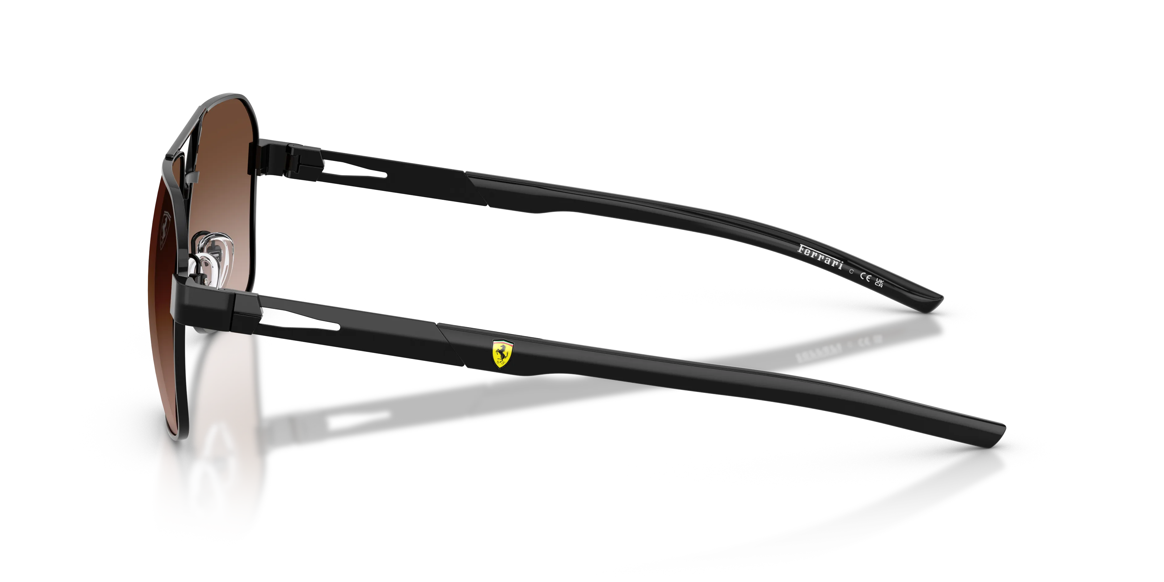 Ferrari Scuderia FZ5003 131/13 Occhiali da sole Metallo Nero Marrone Squadrata Normale Sfumato - immagine 4