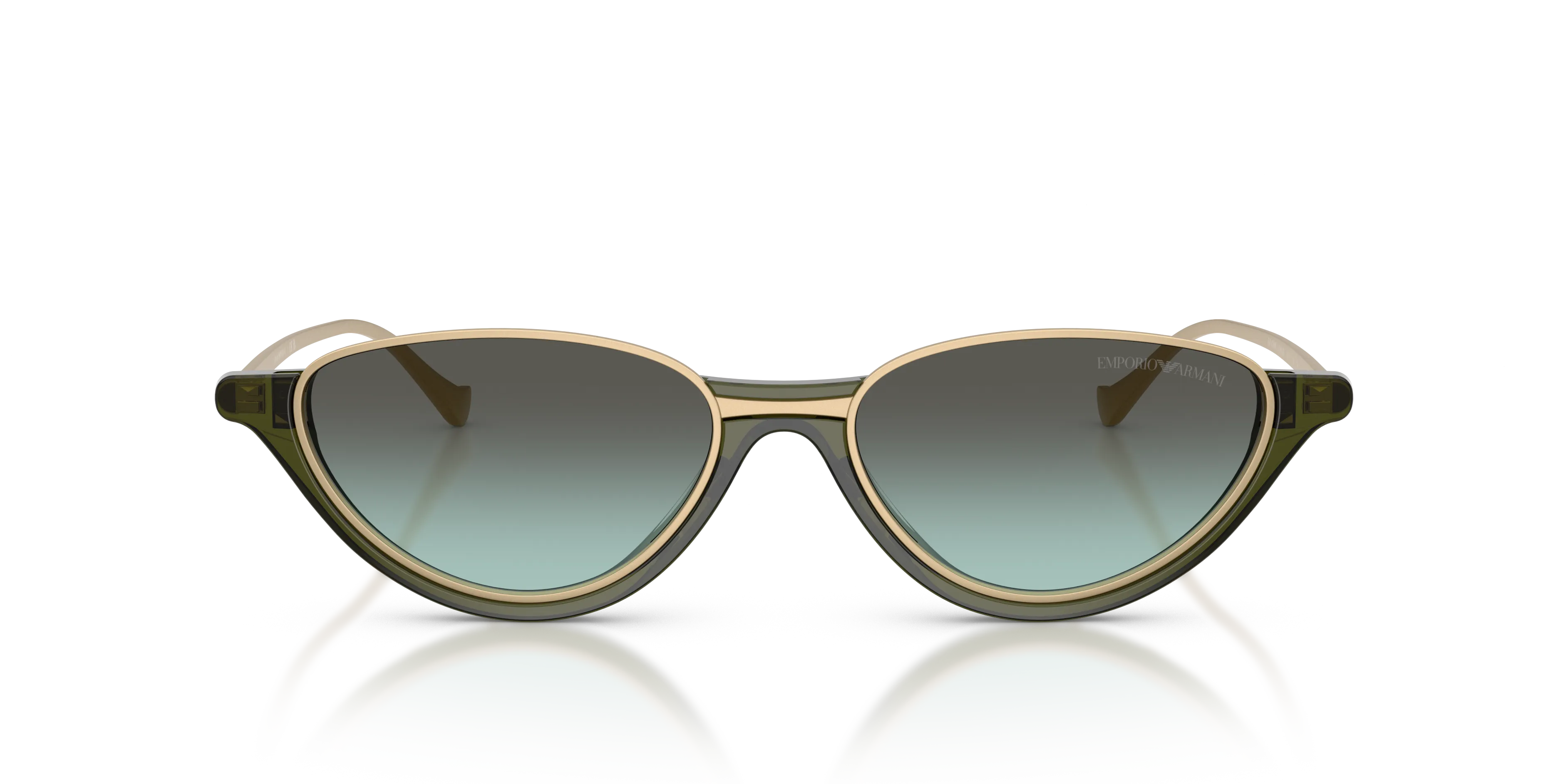 Emporio Armani EA4288U 65002A Occhiali da sole Acetato Verde Verde Geometrica Normale Sfumato - immagine 3