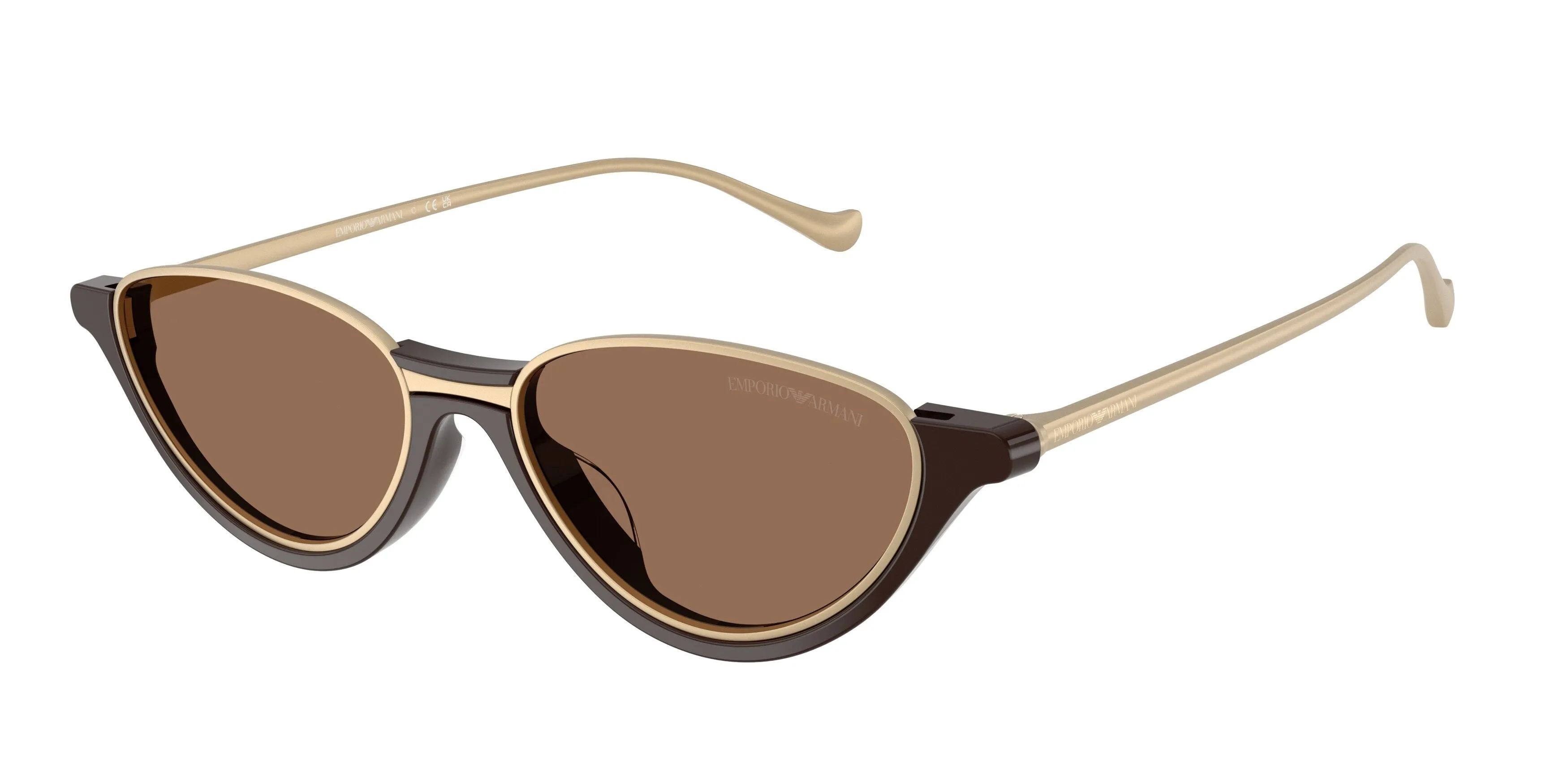 Emporio Armani EA4288U 645873 Occhiali da sole Acetato Marrone Marrone Geometrica Normale - immagine 1