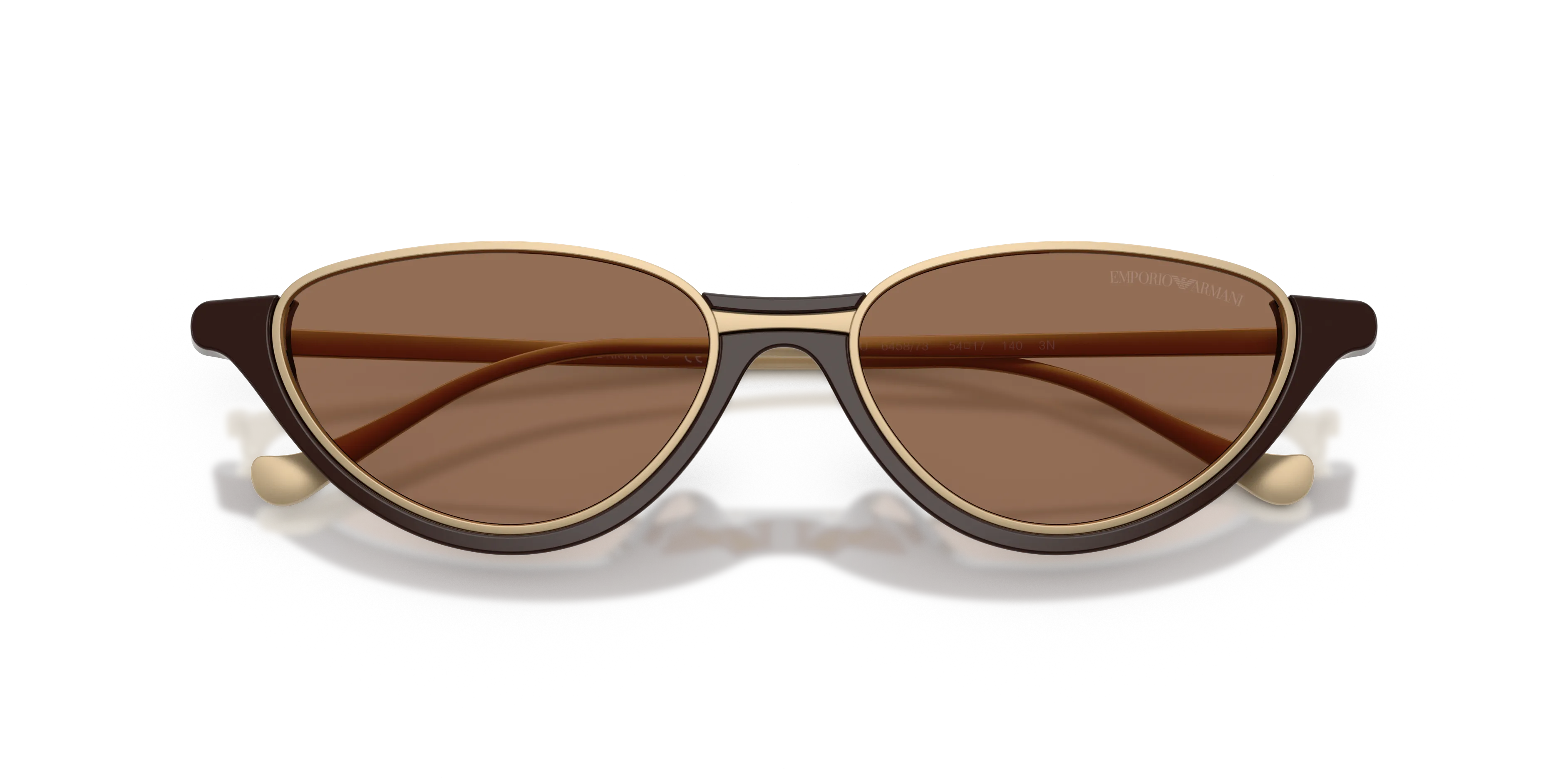 Emporio Armani EA4288U 645873 Occhiali da sole Acetato Marrone Marrone Geometrica Normale - immagine 2