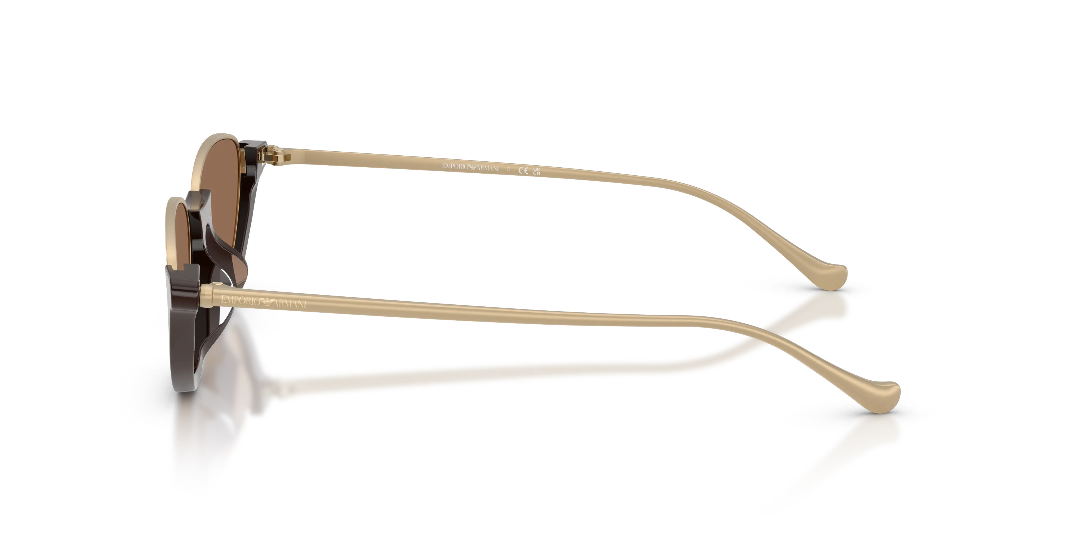 Emporio Armani EA4288U 645873 Occhiali da sole Acetato Marrone Marrone Geometrica Normale - immagine 4