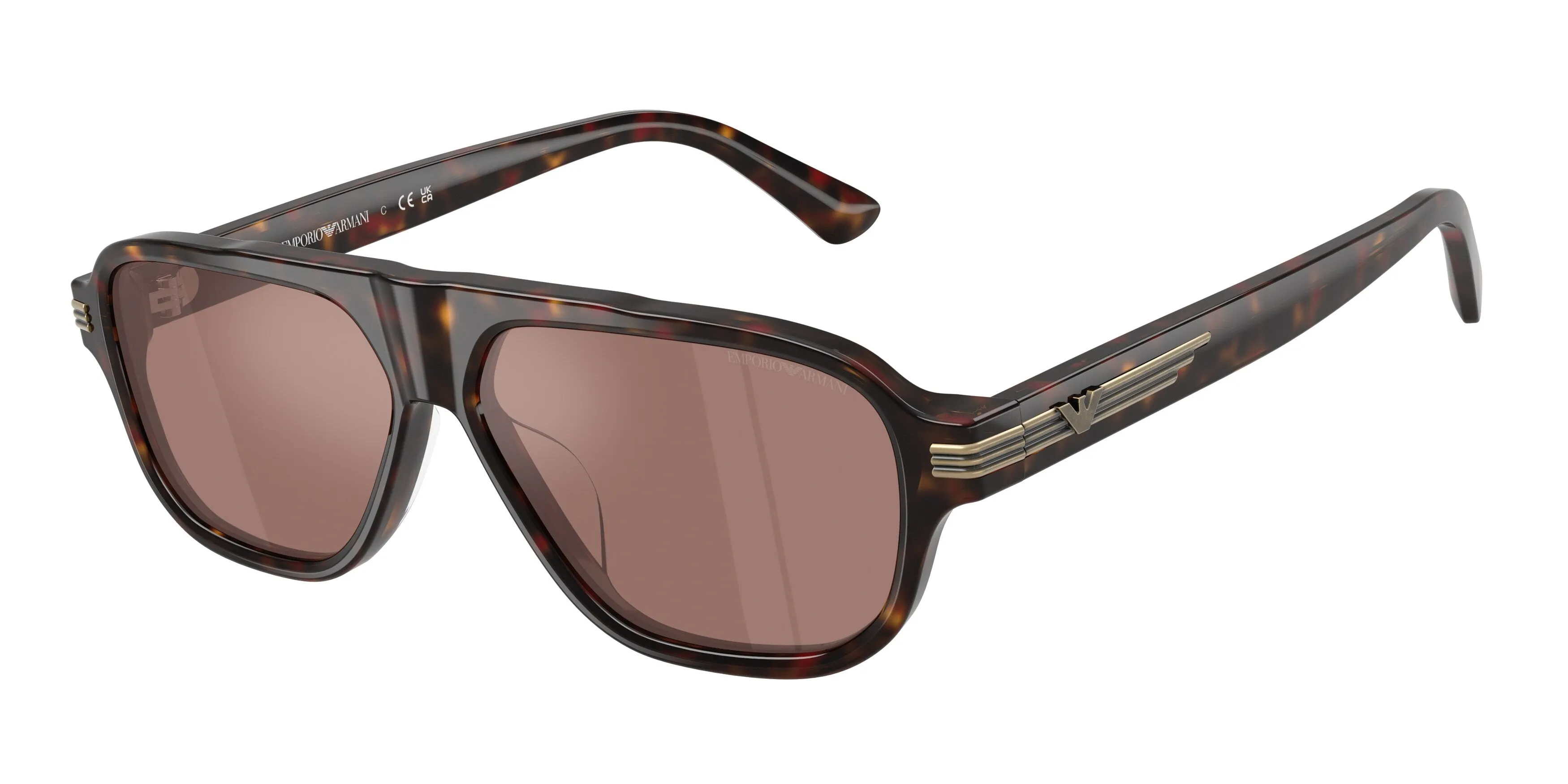 Emporio Armani EA4285U 64596G Occhiali da sole Acetato Tartaruga Marrone Pilot Normale - immagine 1