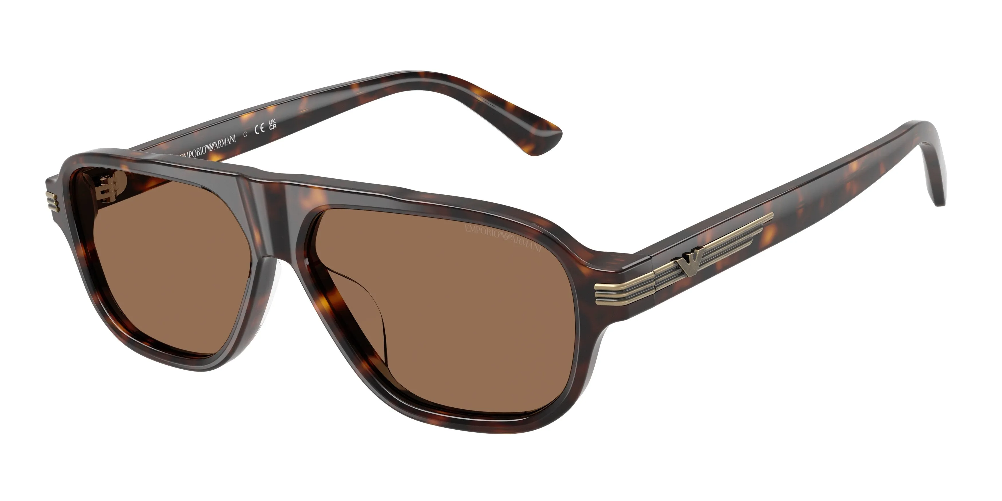 Emporio Armani EA4285U 502673 Occhiali da sole Acetato Tartaruga Marrone Pilot Normale - immagine 1
