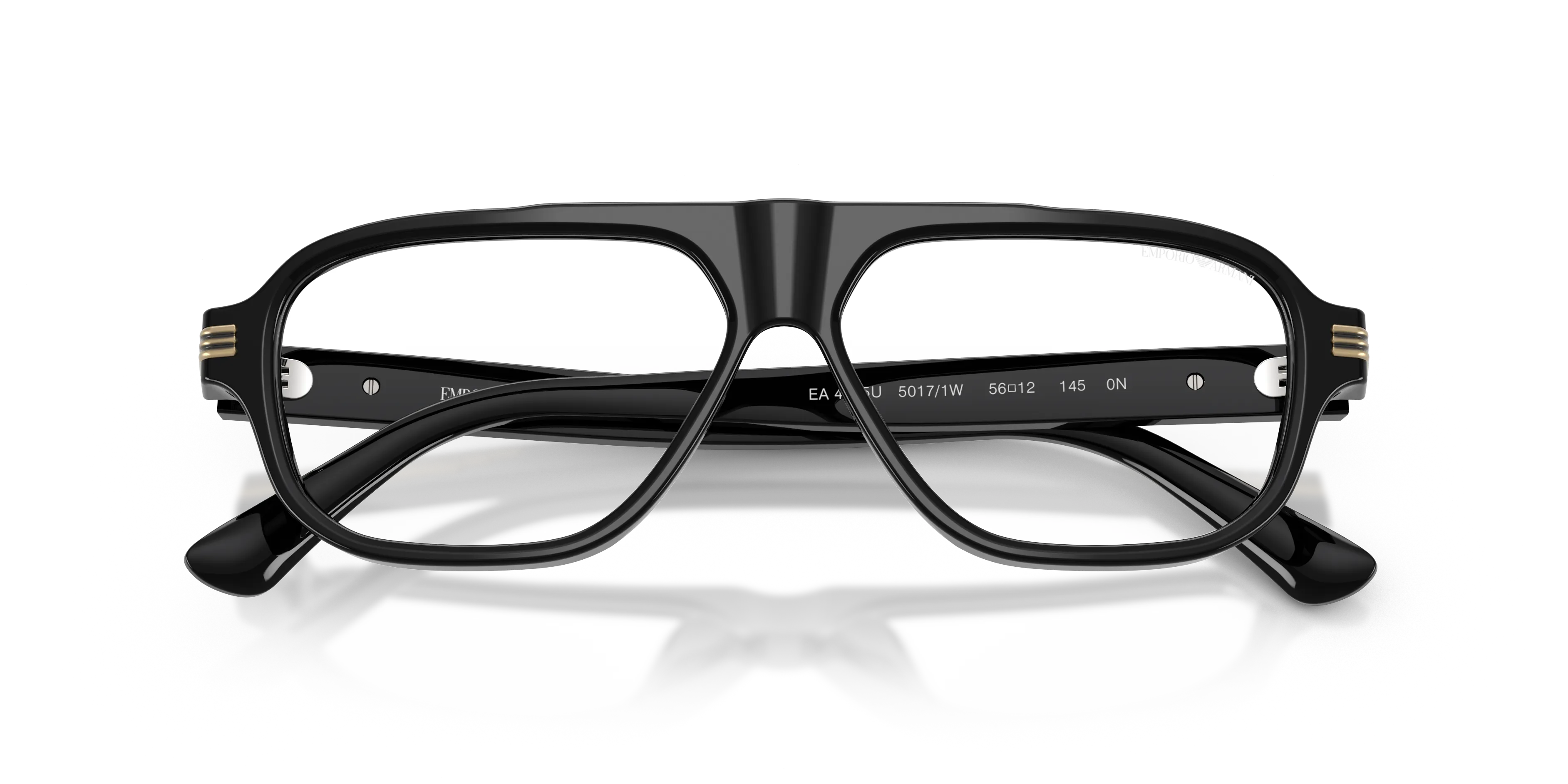 Emporio Armani EA4285U 50171W Occhiali da sole Acetato Nero Trasparente Pilot Normale - immagine 2