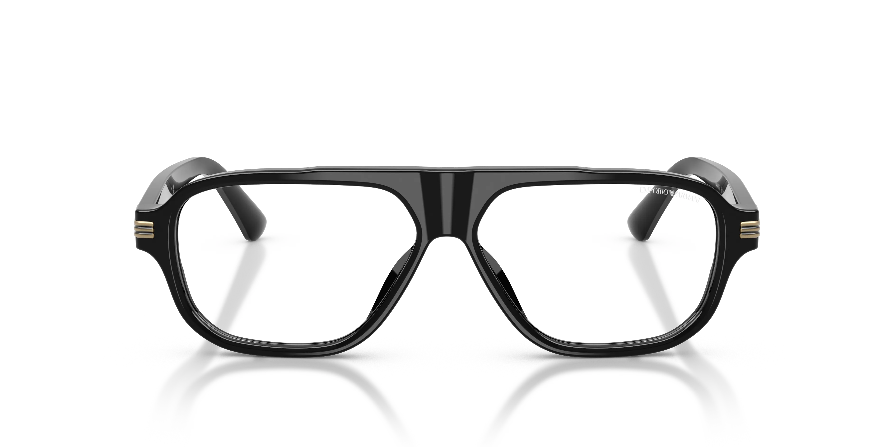 Emporio Armani EA4285U 50171W Occhiali da sole Acetato Nero Trasparente Pilot Normale - immagine 3