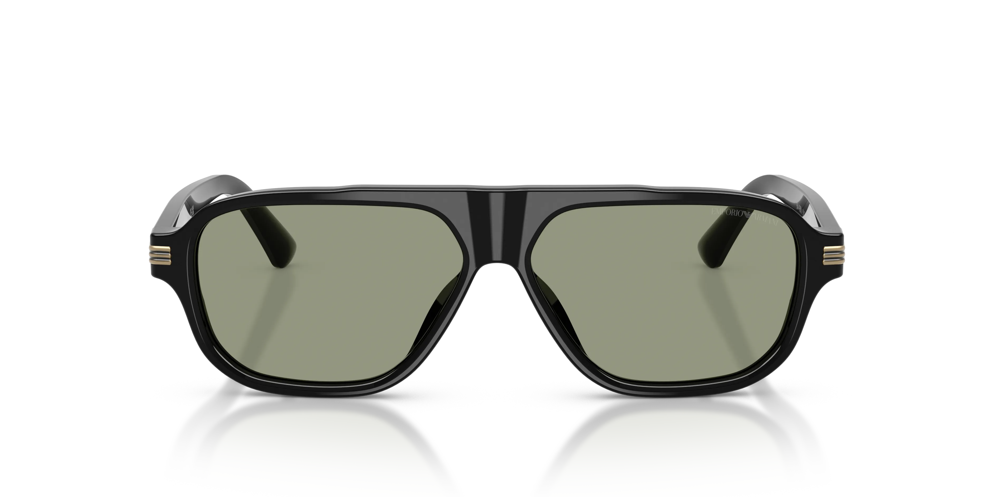Emporio Armani EA4285U 5017/2 Occhiali da sole Acetato Nero Verde Pilot Normale - immagine 3