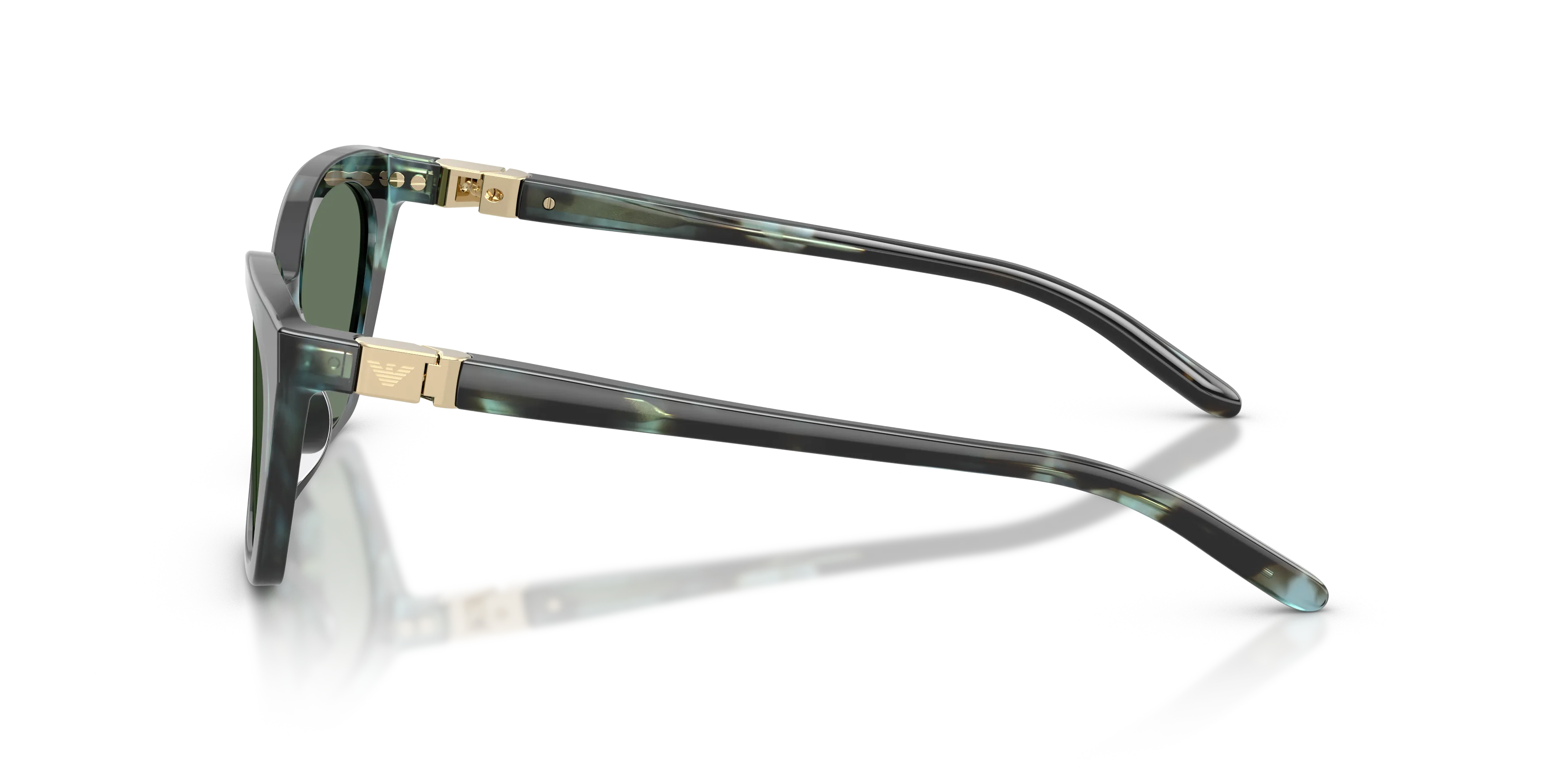 Emporio Armani EA4284U 646382 Occhiali da sole Acetato Nero Verde Cat Eye Normale - immagine 4