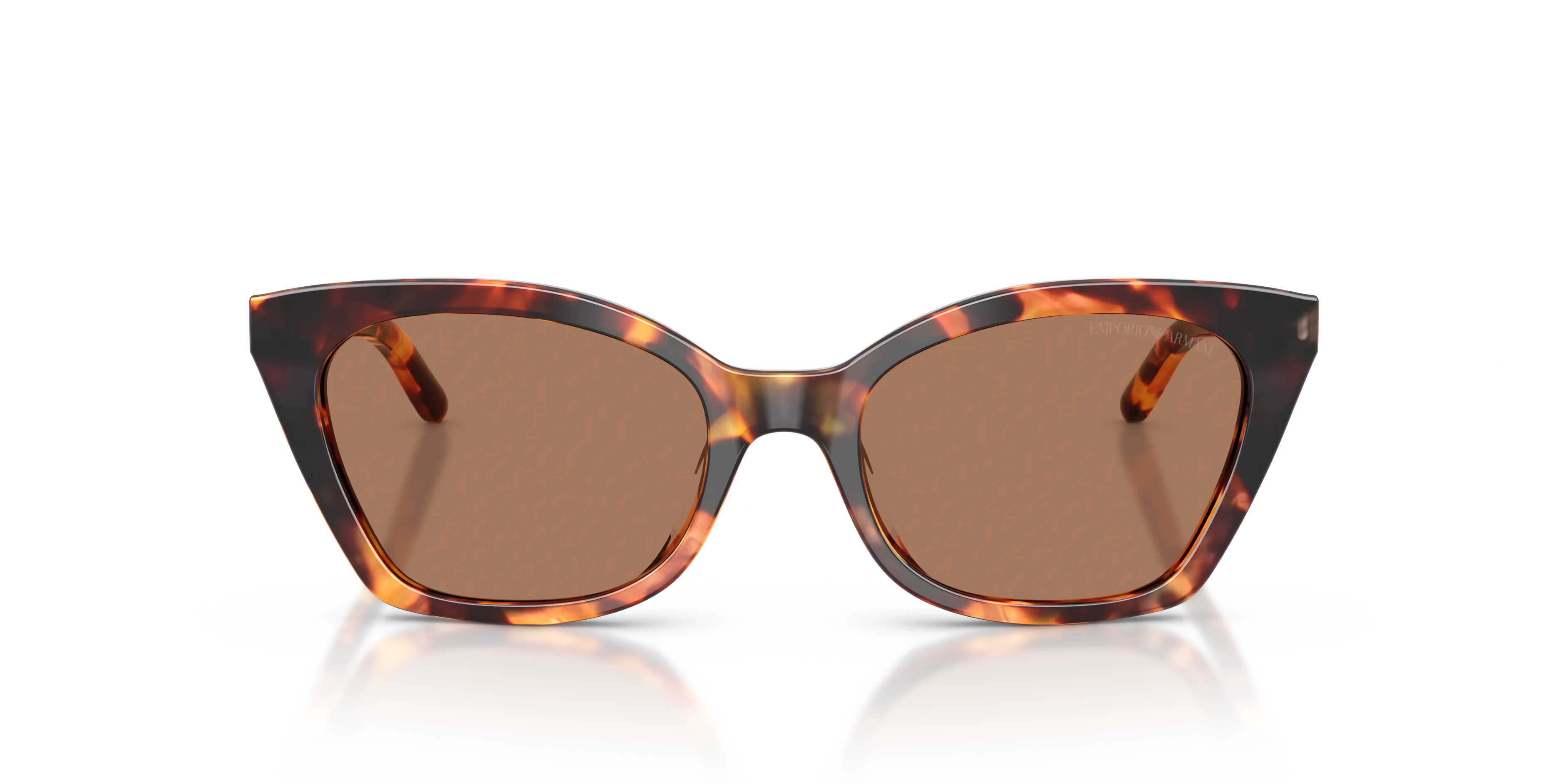 Emporio Armani EA4284U 646273 Occhiali da sole Acetato Tartaruga Marrone Cat Eye Normale - immagine 3