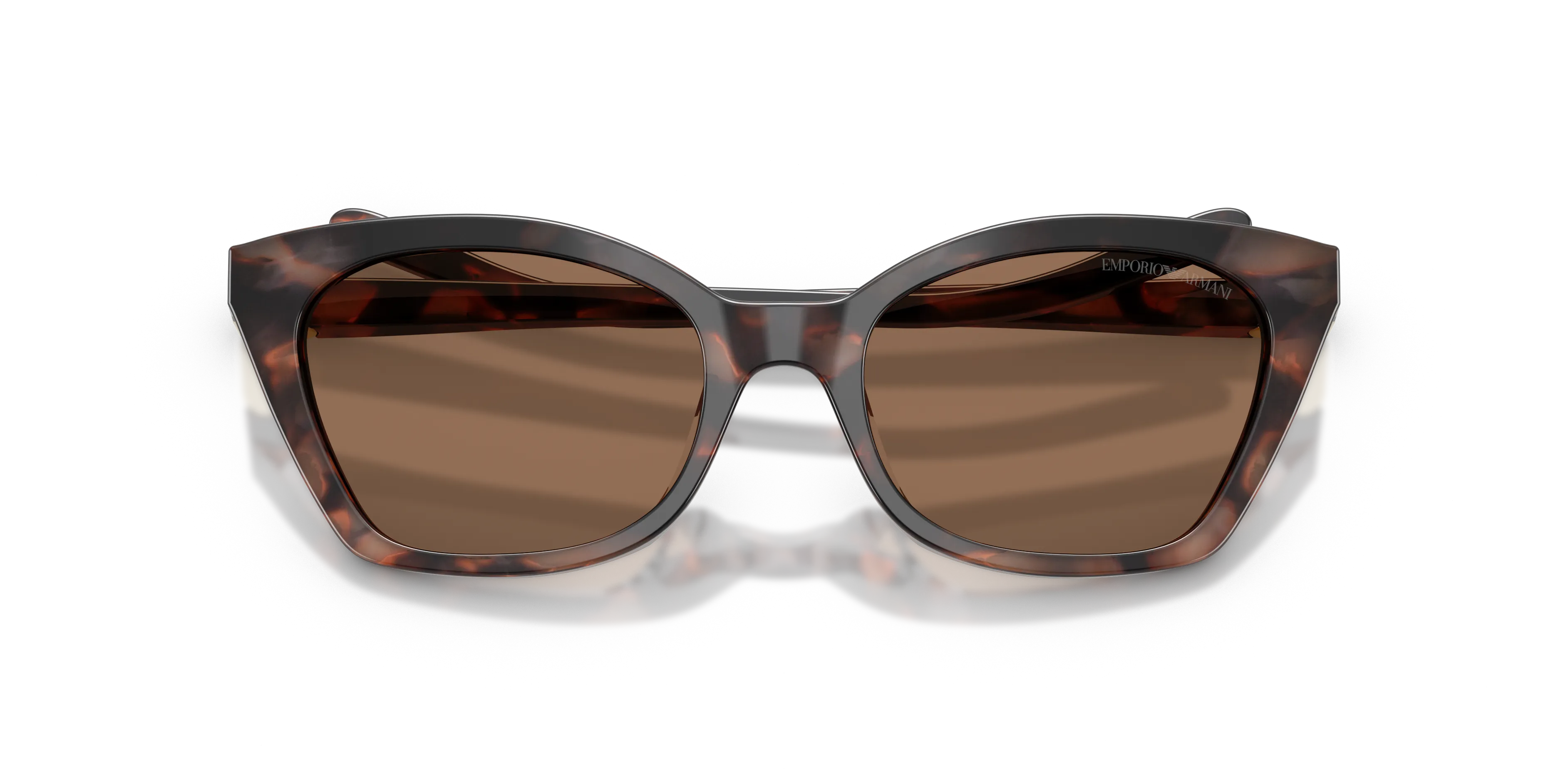 Emporio Armani EA4284U 646173 Occhiali da sole Acetato Tartaruga Marrone Cat Eye Normale - immagine 2
