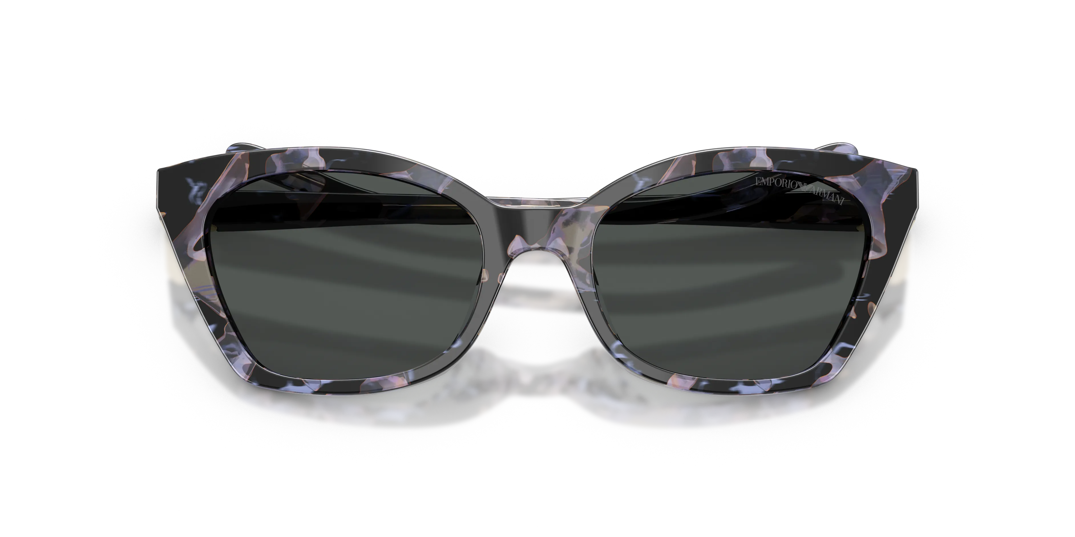 Emporio Armani EA4284U 646087 Occhiali da sole Acetato Tartaruga Grigio Cat Eye Normale - immagine 2
