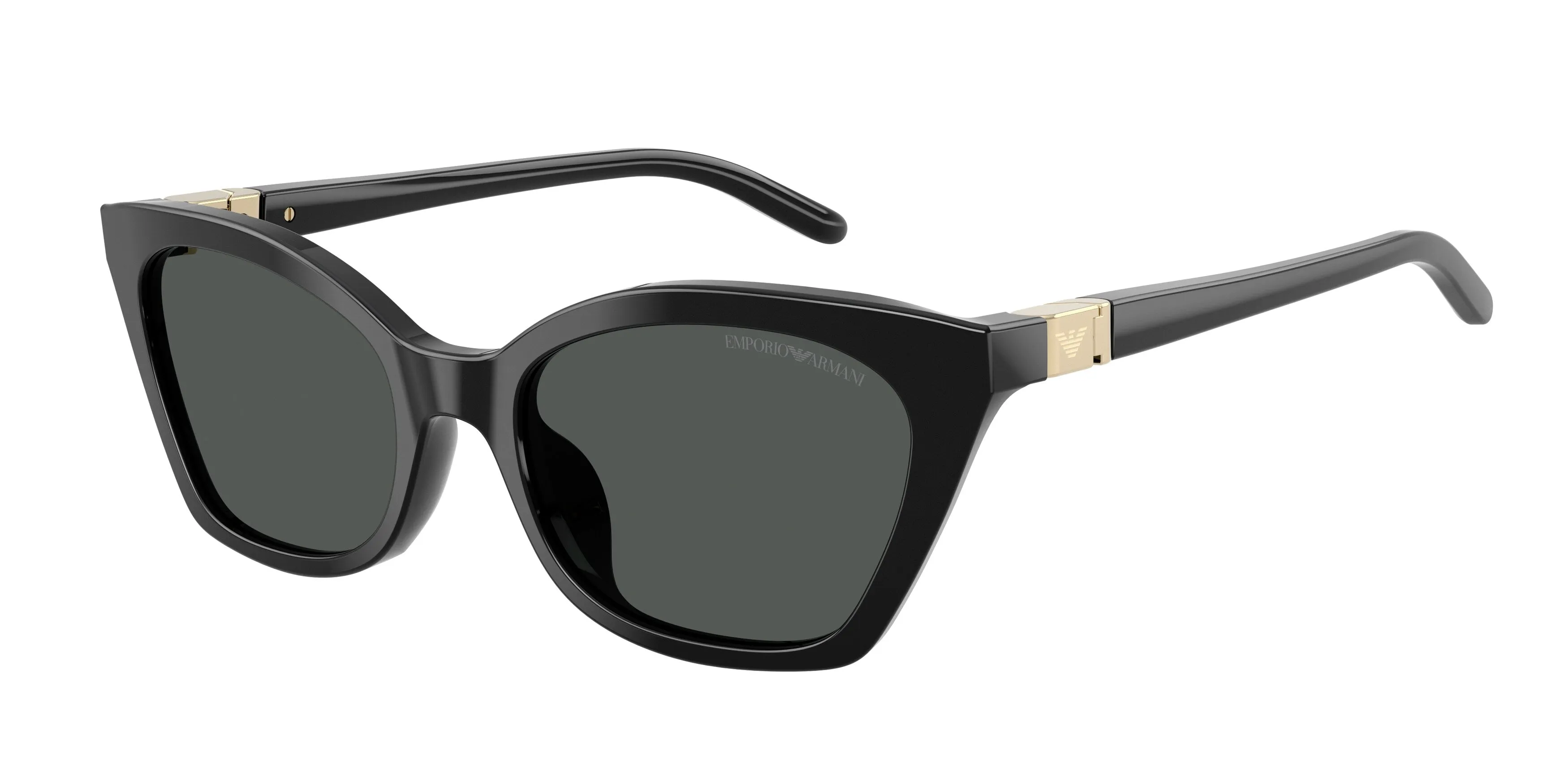 Emporio Armani EA4284U 501787 Occhiali da sole Acetato Nero Grigio Cat Eye Normale - immagine 1
