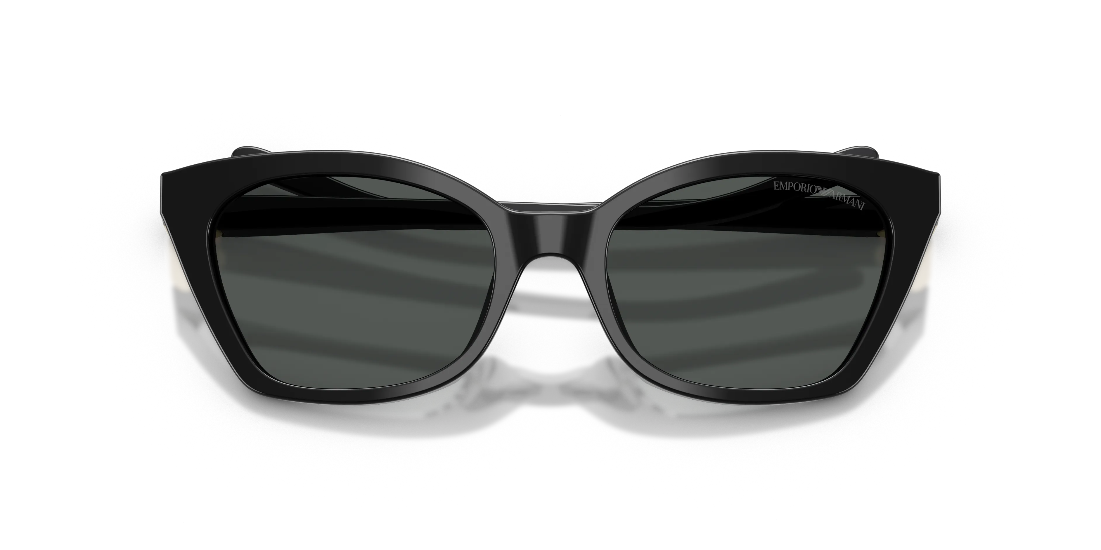 Emporio Armani EA4284U 501787 Occhiali da sole Acetato Nero Grigio Cat Eye Normale - immagine 2