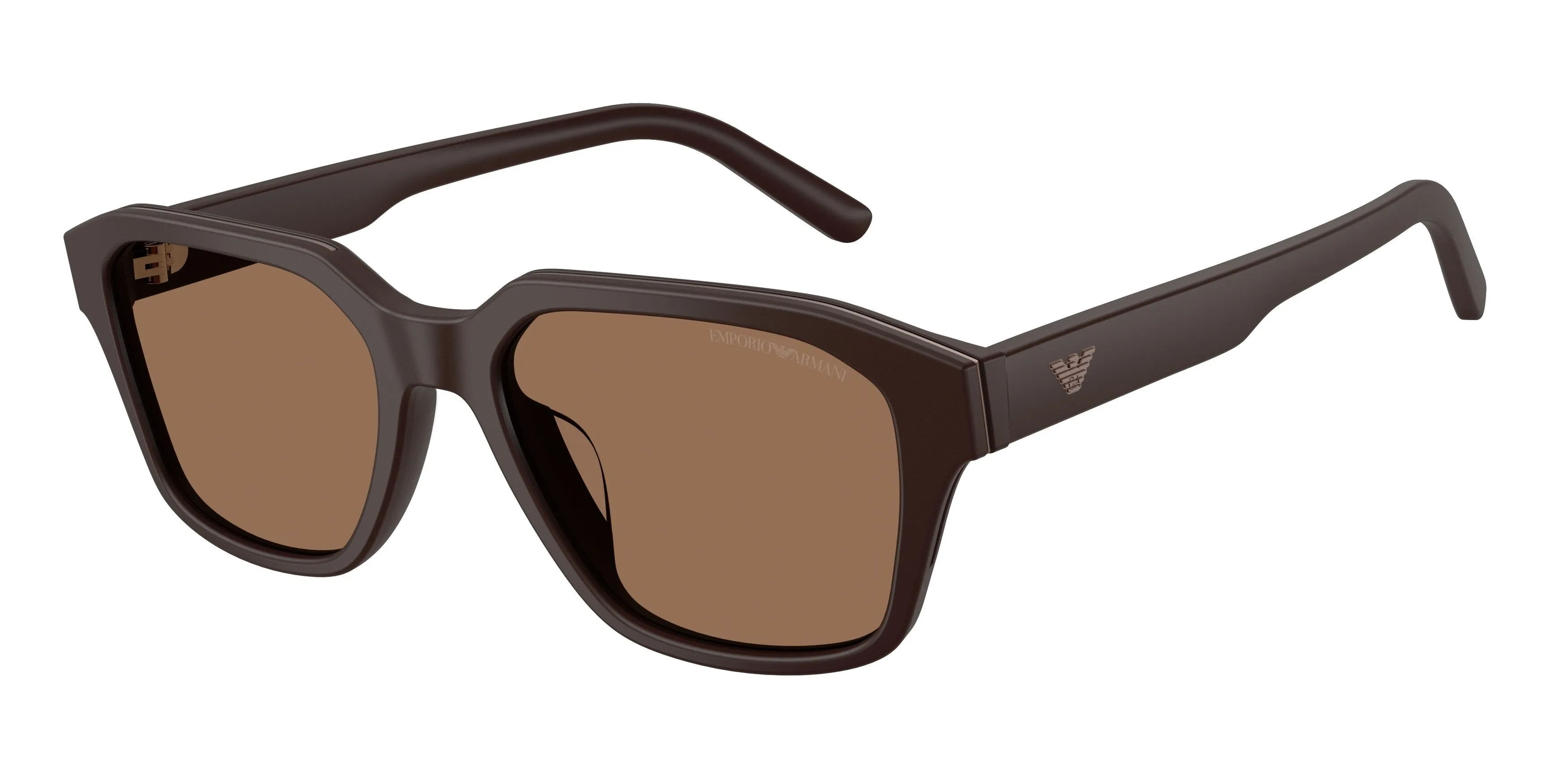 Emporio Armani EA4283U 645873 Occhiali da sole Acetato Marrone Marrone Geometrica Normale - immagine 1