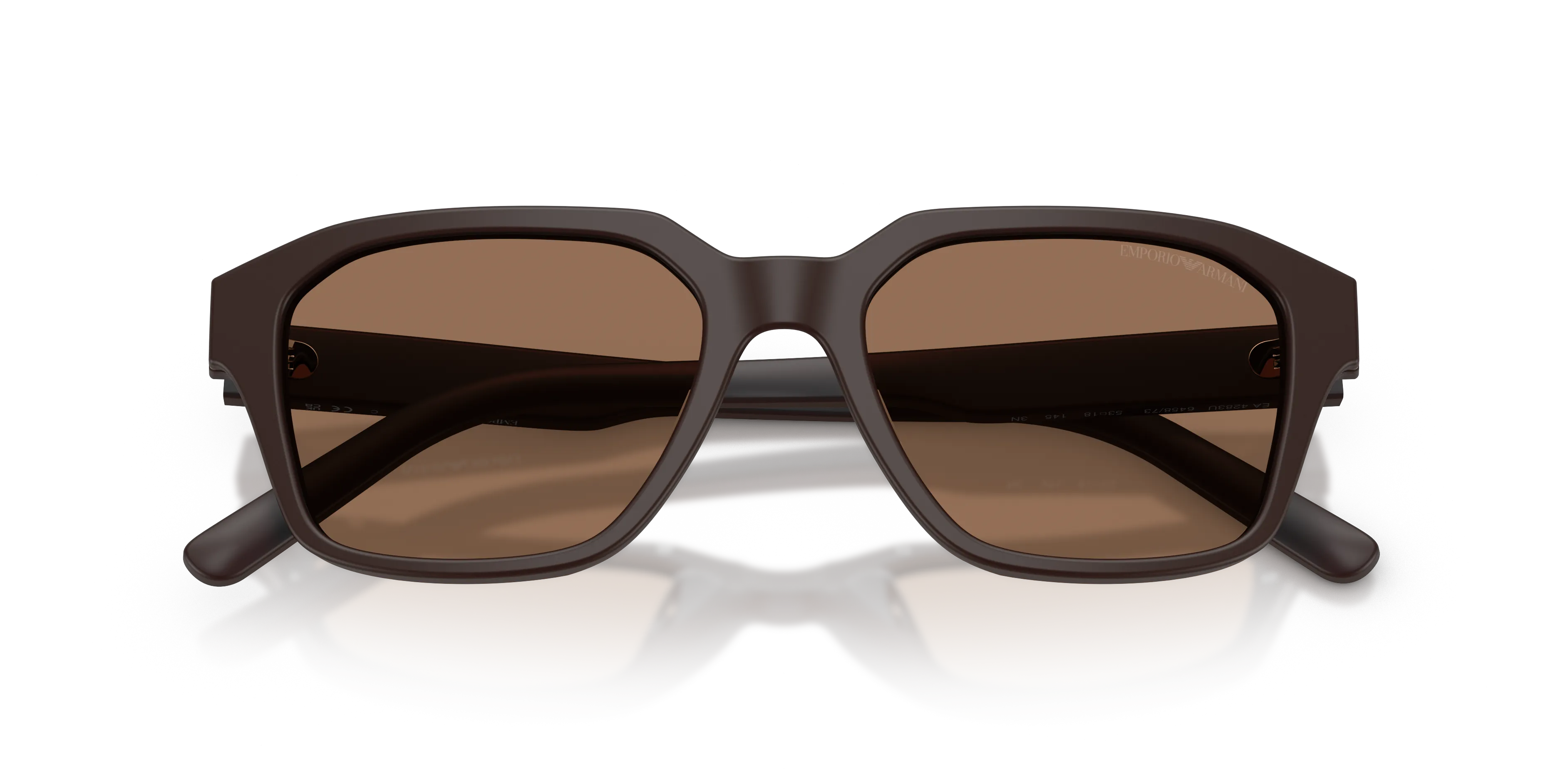 Emporio Armani EA4283U 645873 Occhiali da sole Acetato Marrone Marrone Geometrica Normale - immagine 2