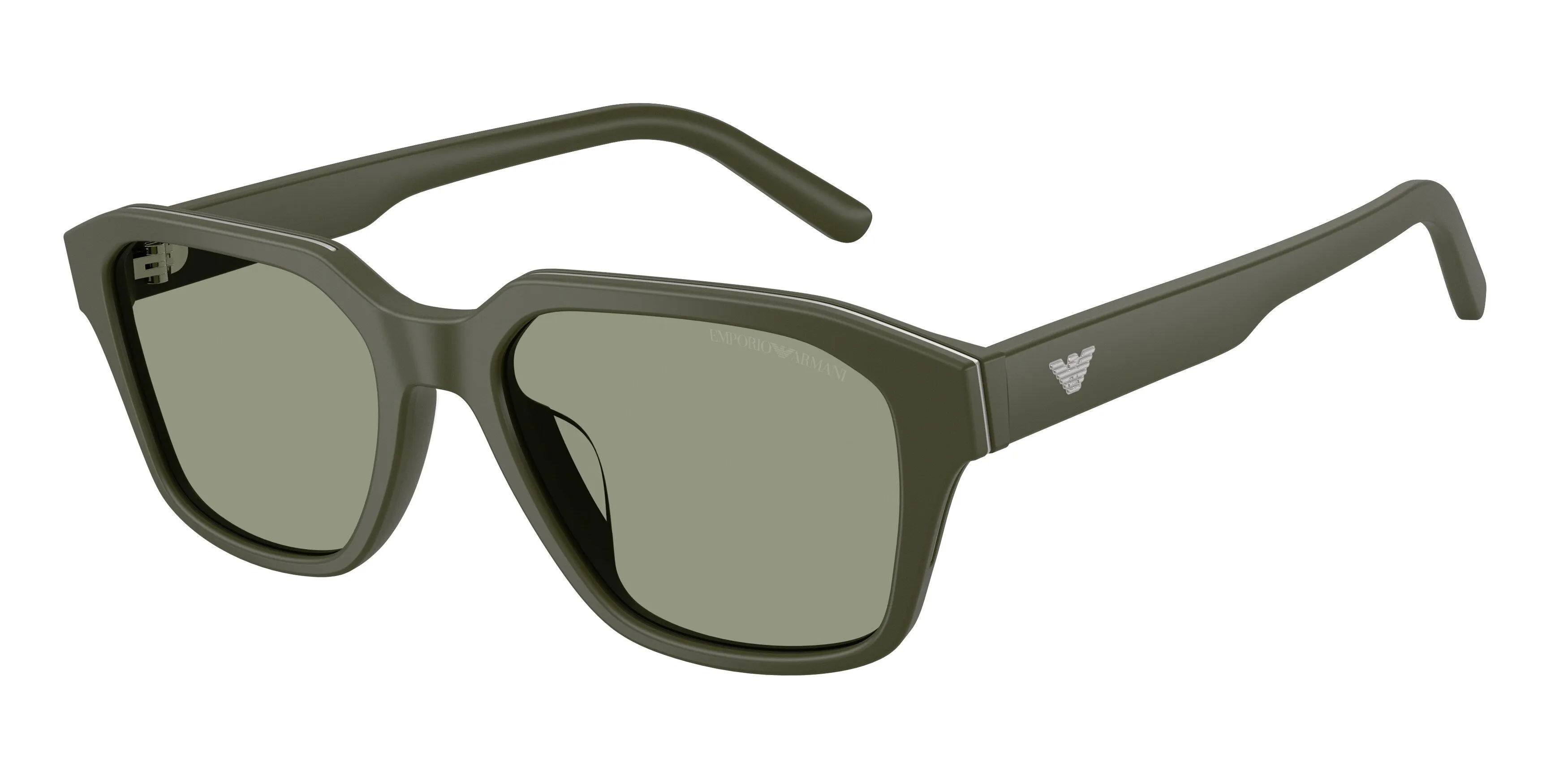 Emporio Armani EA4283U 6321/2 Occhiali da sole Acetato Verde Verde Geometrica Normale - immagine 1