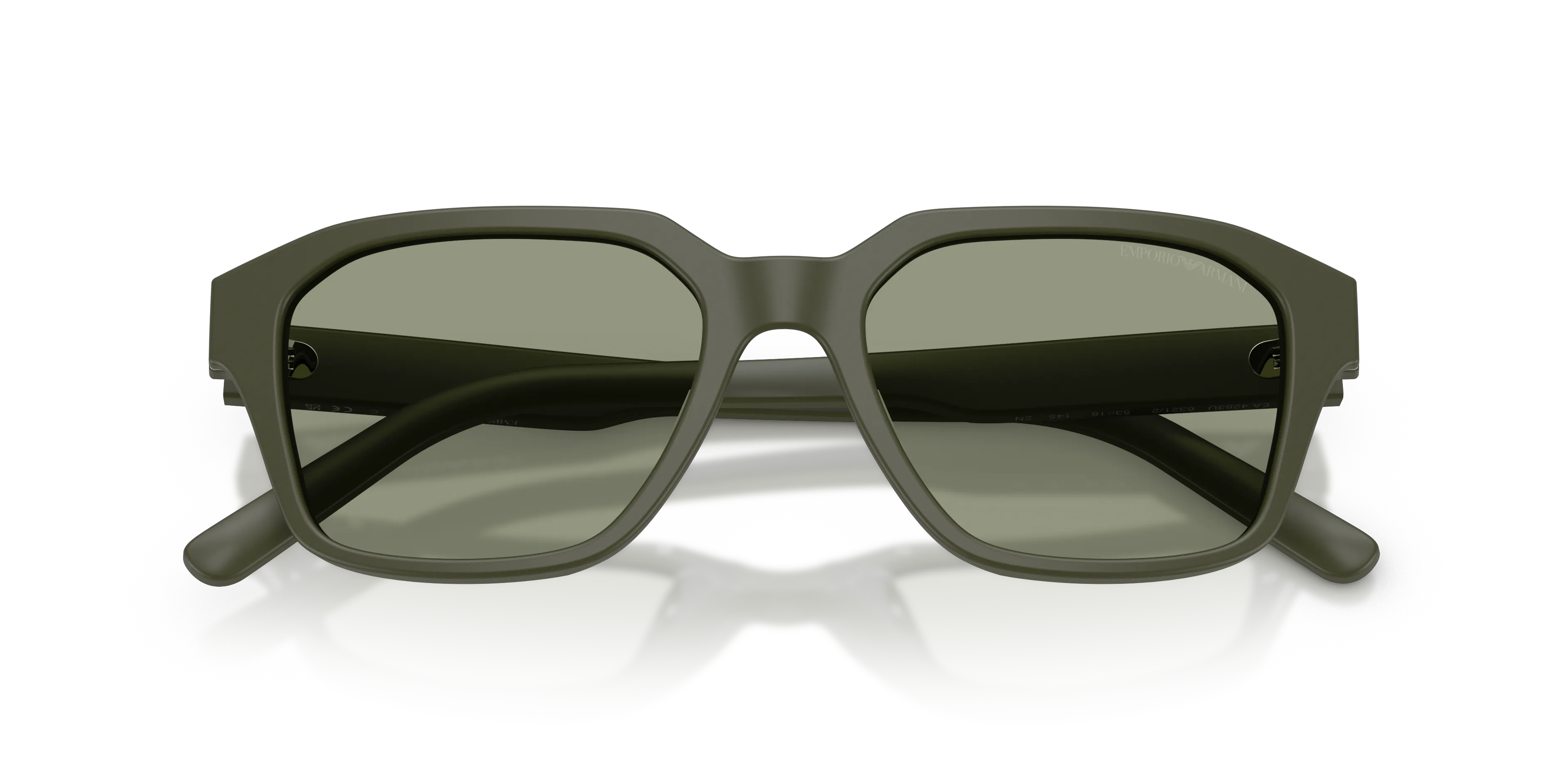 Emporio Armani EA4283U 6321/2 Occhiali da sole Acetato Verde Verde Geometrica Normale - immagine 2