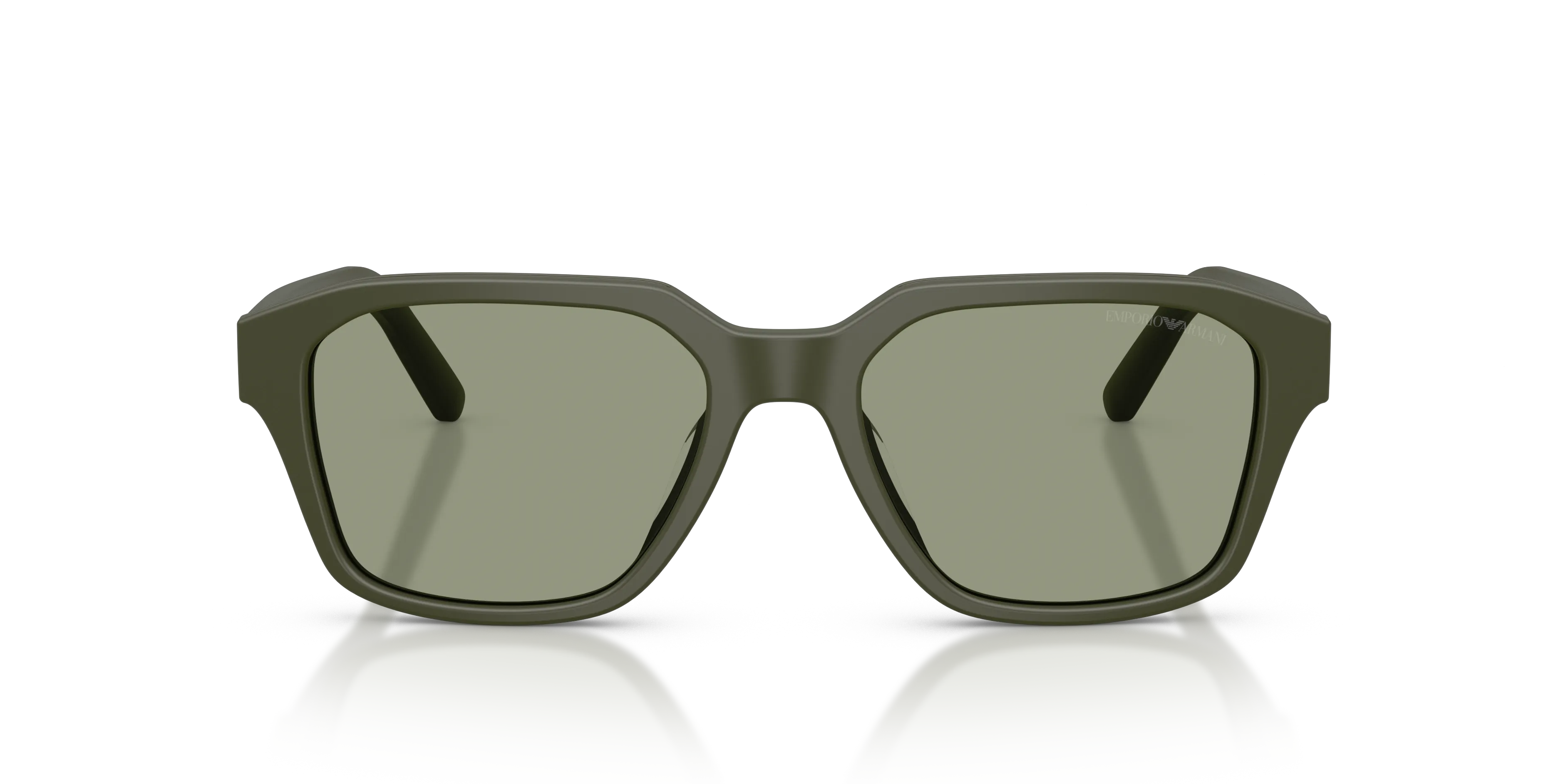 Emporio Armani EA4283U 6321/2 Occhiali da sole Acetato Verde Verde Geometrica Normale - immagine 3