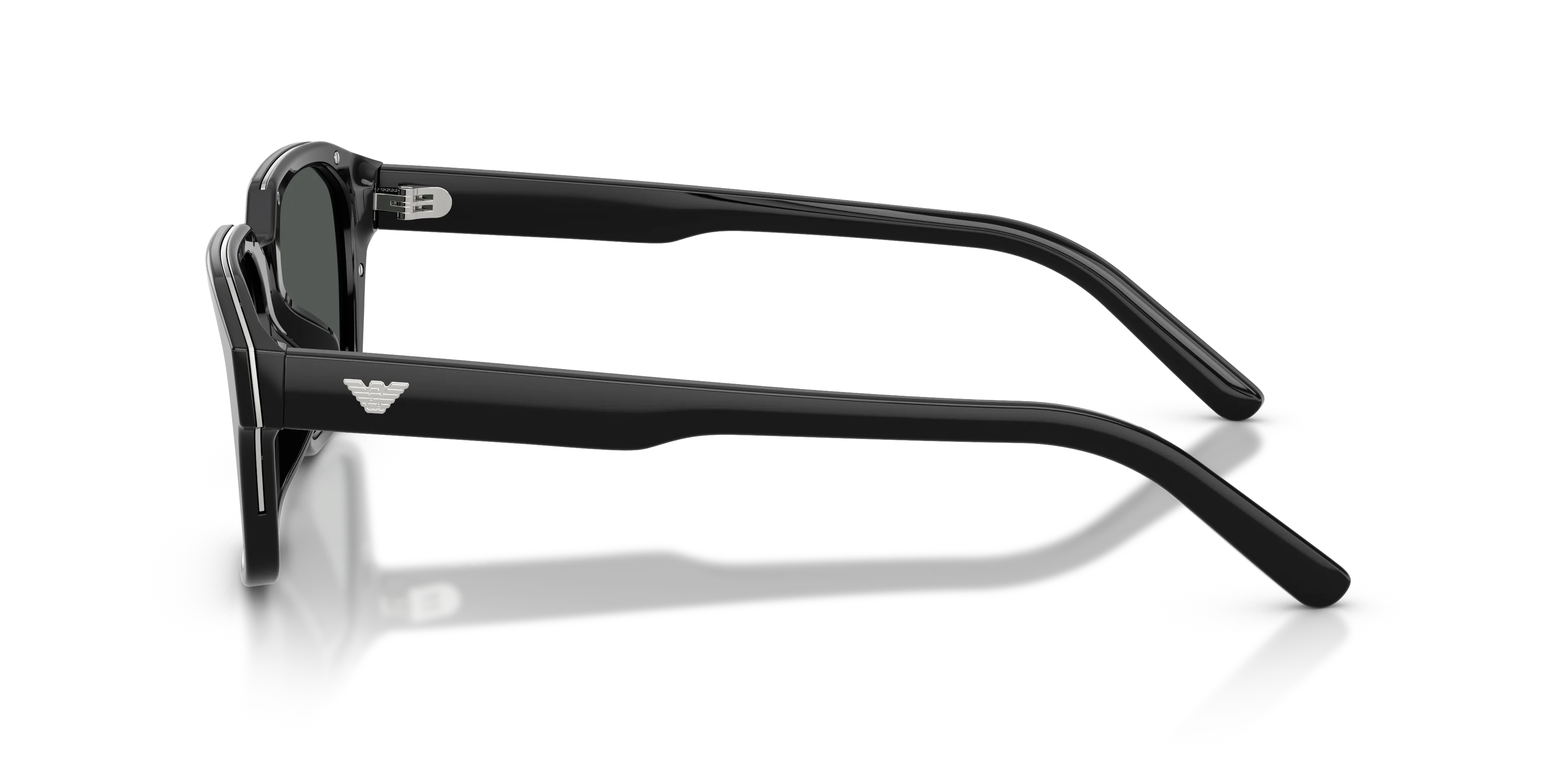 Emporio Armani EA4283U 501787 Occhiali da sole Acetato Nero Grigio Geometrica Normale - immagine 4