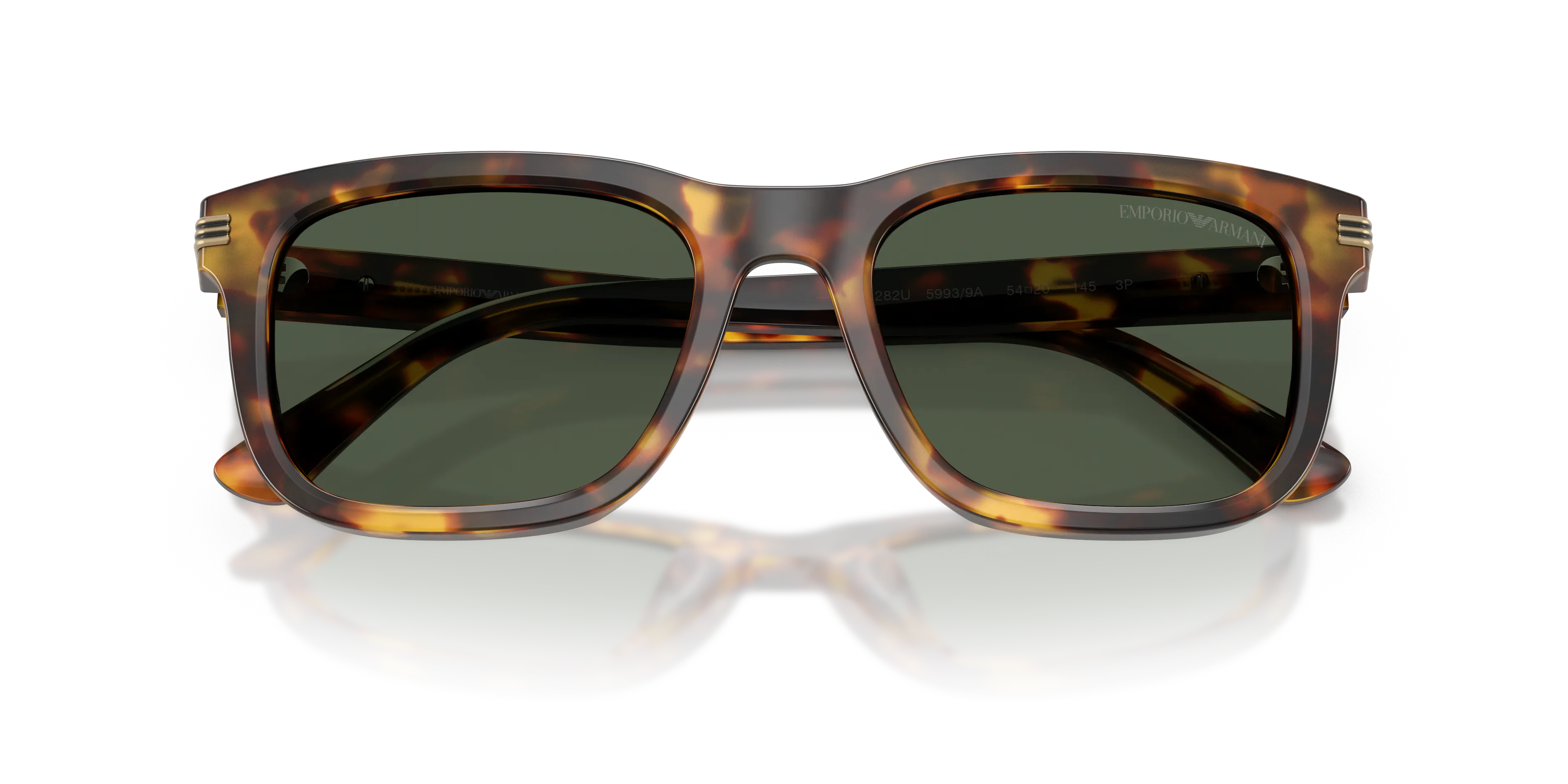 Emporio Armani EA4282U 59939A Occhiali da sole Acetato Marrone Verde Geometrica Polarizzata - immagine 2