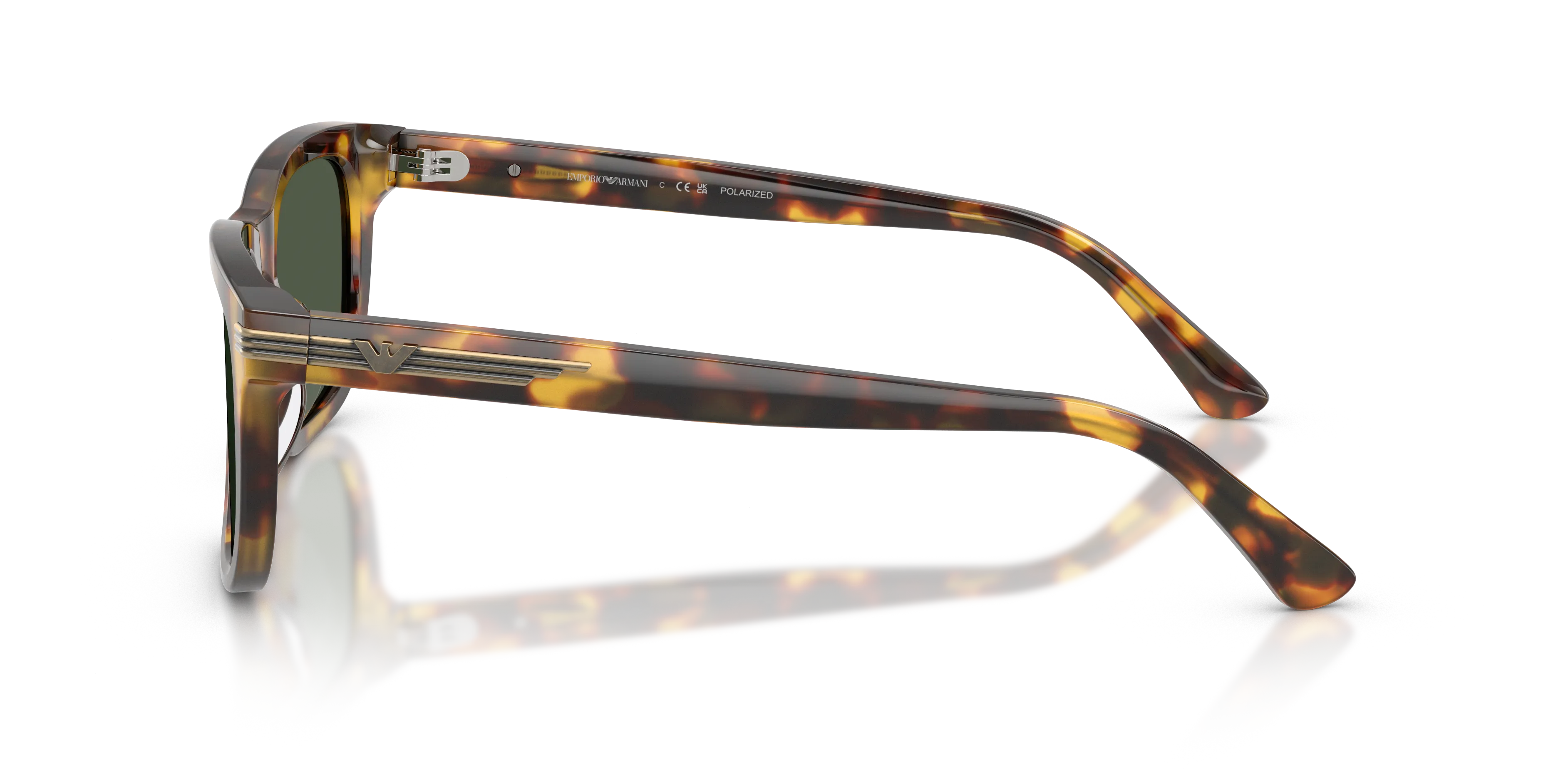 Emporio Armani EA4282U 59939A Occhiali da sole Acetato Marrone Verde Geometrica Polarizzata - immagine 4