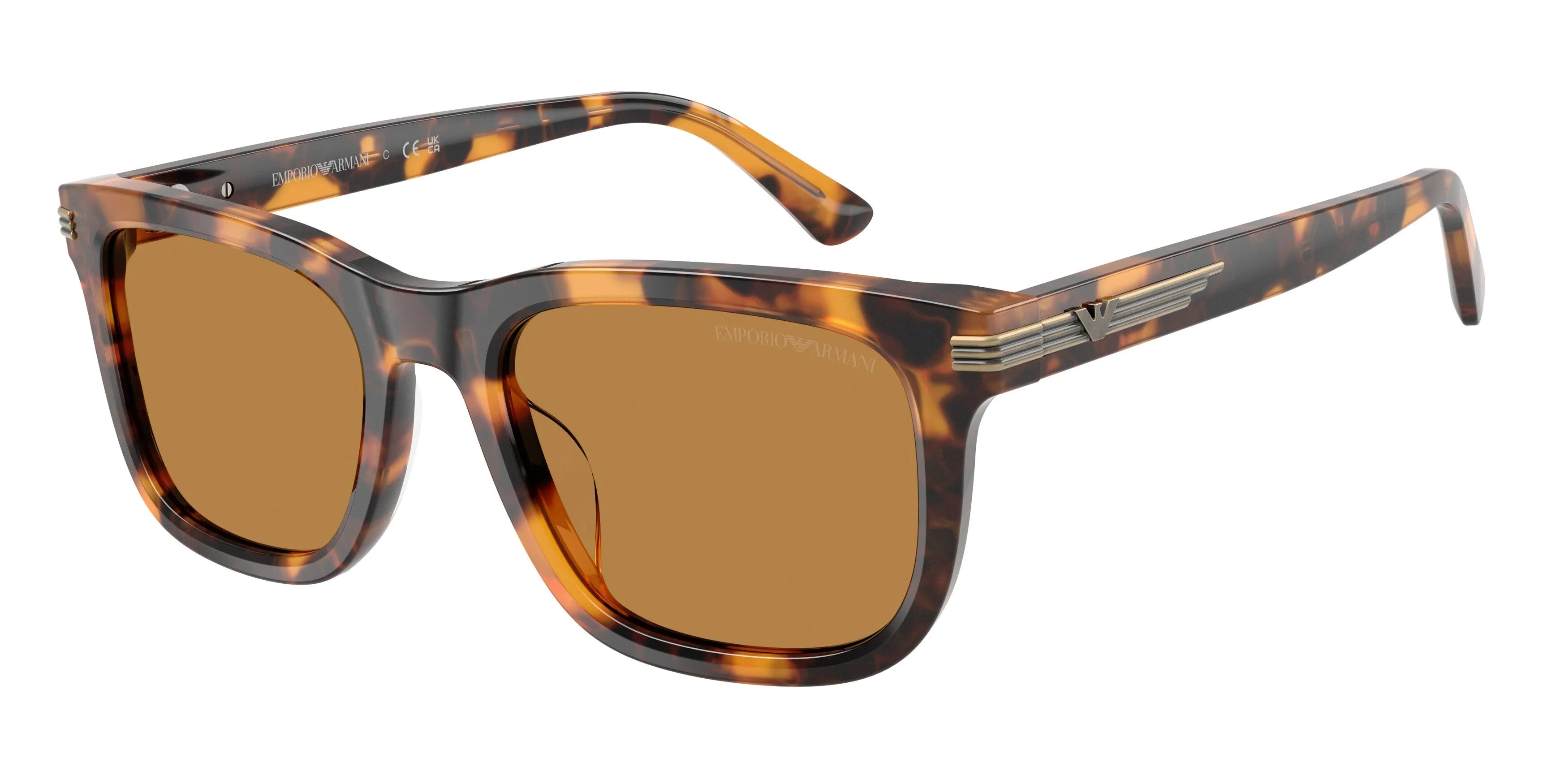 Emporio Armani EA4282U 591693 Occhiali da sole Acetato Tartaruga Marrone Geometrica Normale - immagine 1