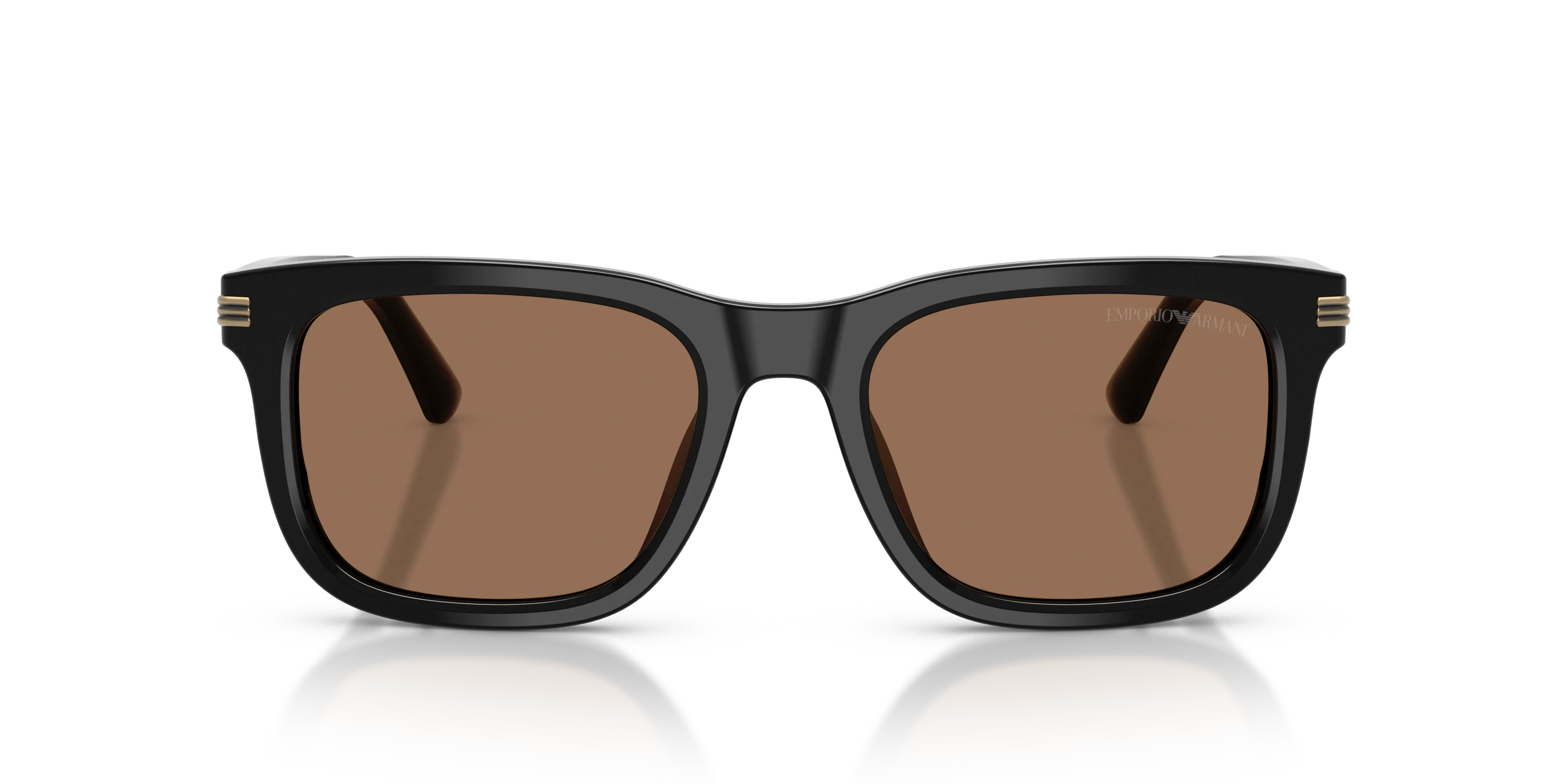 Emporio Armani EA4282U 501773 Occhiali da sole Acetato Nero Marrone Geometrica Normale - immagine 3