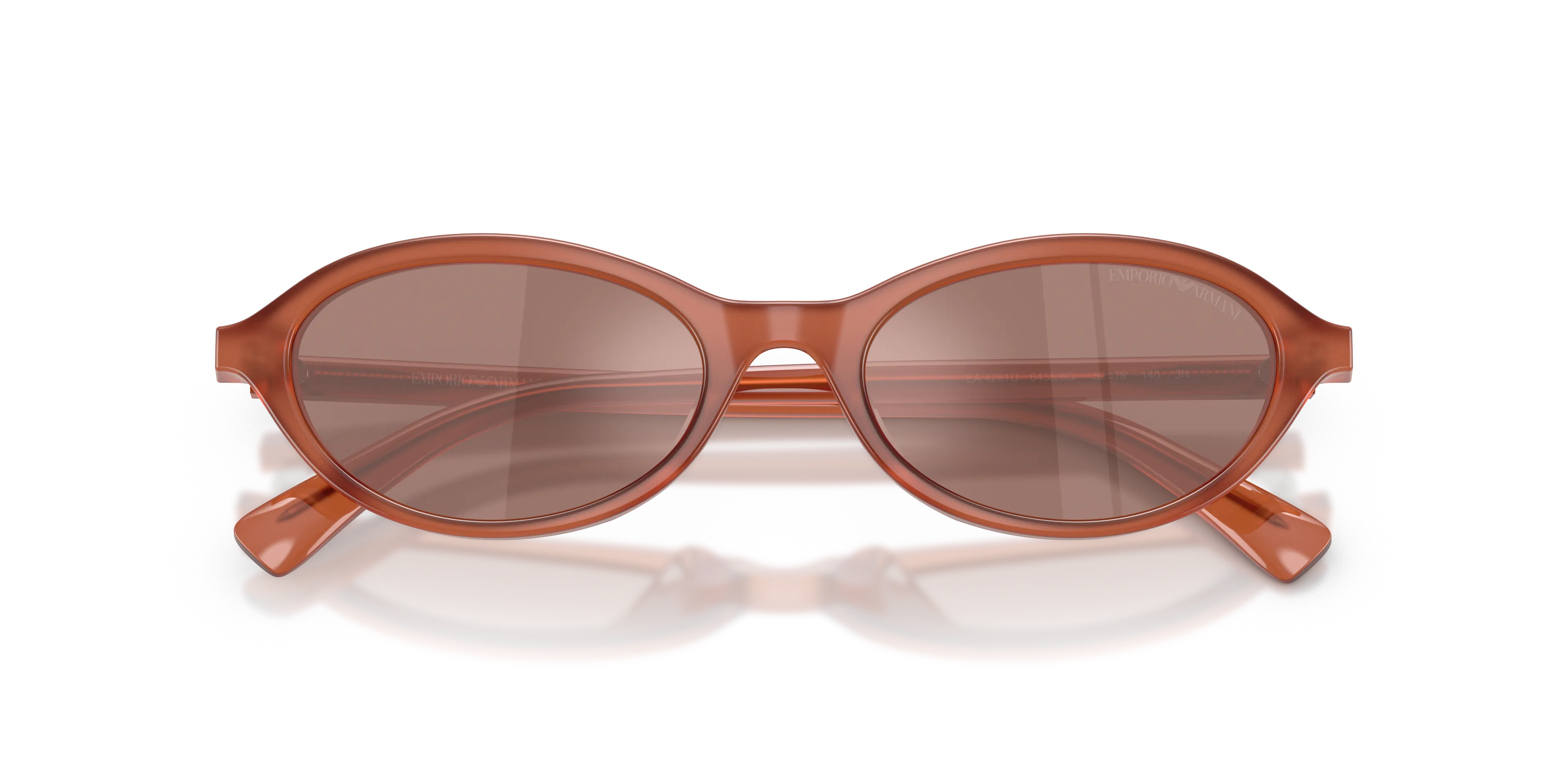 Emporio Armani EA4281U 64556G Occhiali da sole Acetato Marrone Marrone Rotonda Normale - immagine 2