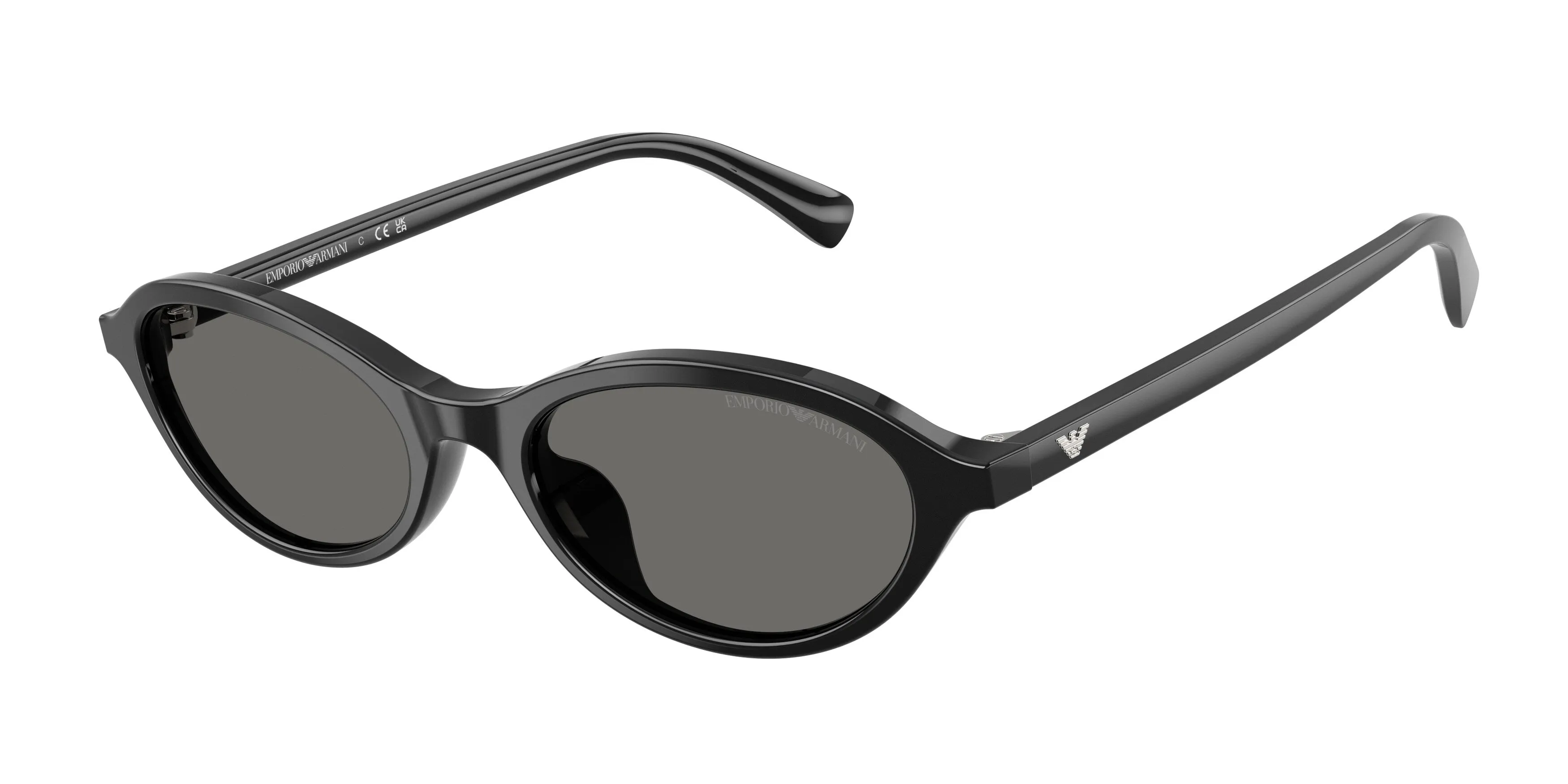 Emporio Armani EA4281U 501787 Occhiali da sole Acetato Nero Grigio Rotonda Normale - immagine 1