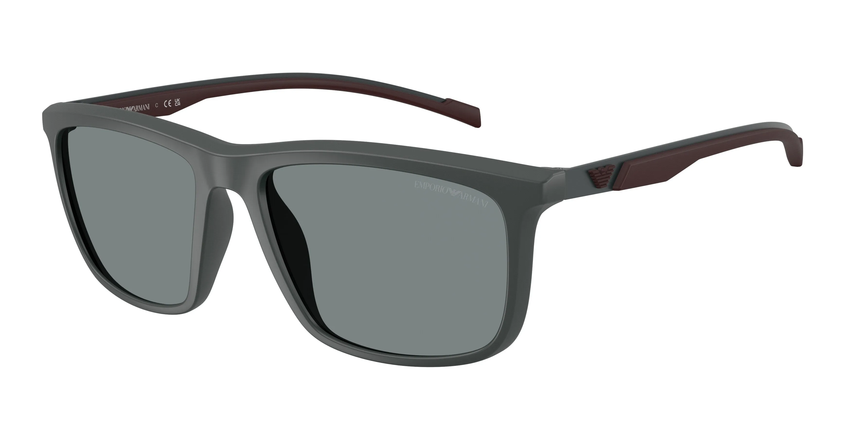 Emporio Armani EA4278U 620587 Occhiali da sole Iniettato Grigio Grigio Squadrata Normale - immagine 1