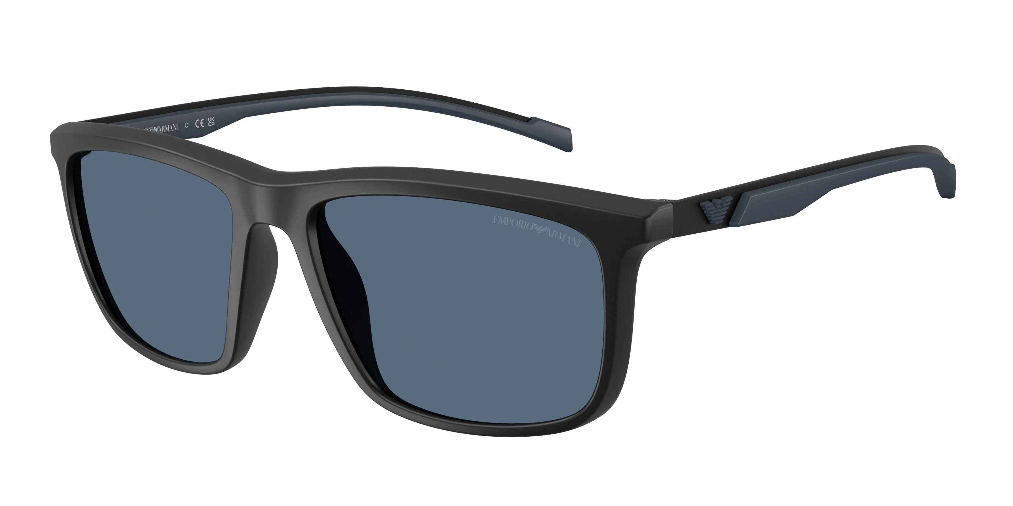 Emporio Armani EA4278U 500180 Occhiali da sole Iniettato Nero Blu Squadrata Normale - immagine 1