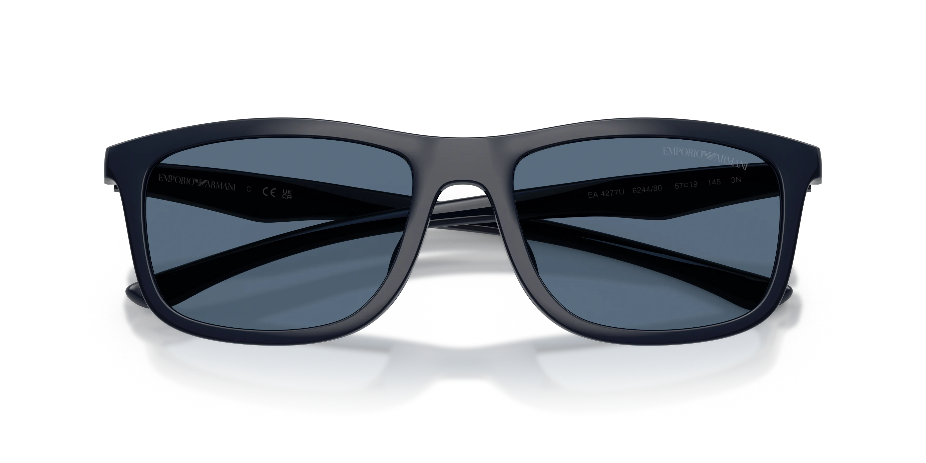 Emporio Armani EA4277U 624480 Occhiali da sole Iniettato Blu Blu Squadrata Normale - immagine 2