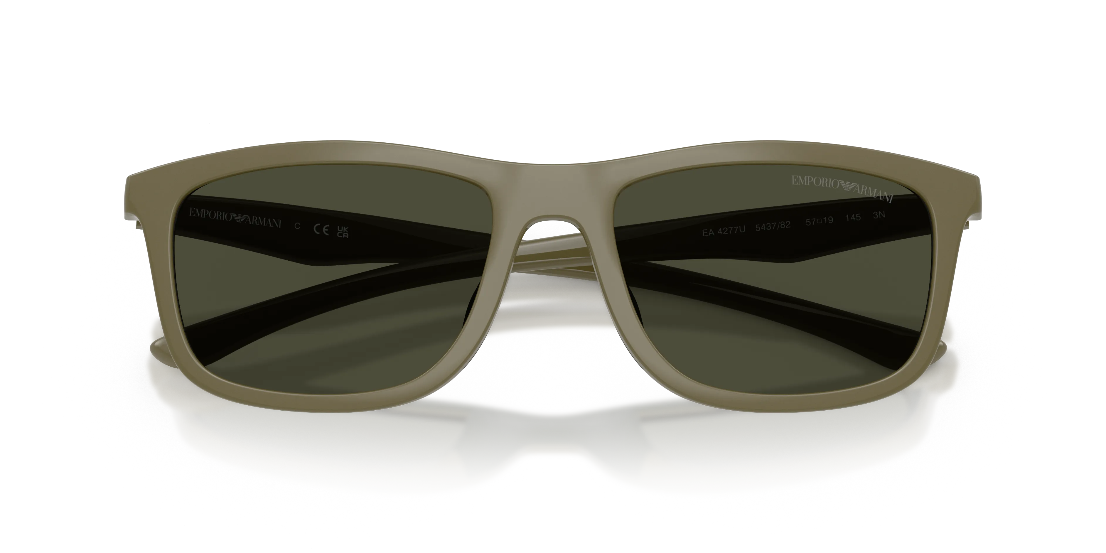 Emporio Armani EA4277U 543782 Occhiali da sole Iniettato Marrone Verde Squadrata Normale - immagine 2