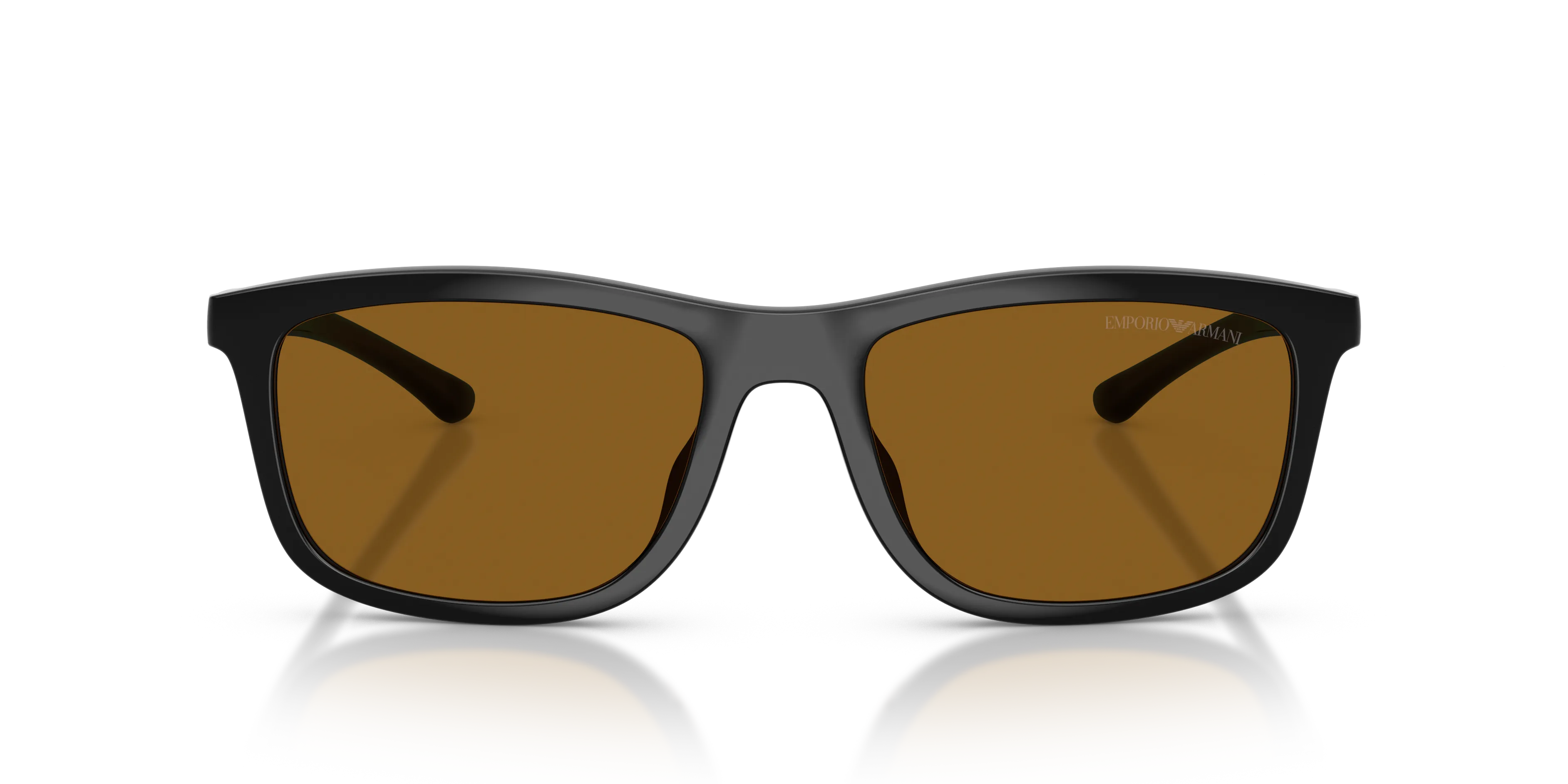 Emporio Armani EA4277U 501783 Occhiali da sole Iniettato Nero Marrone Squadrata Polarizzata - immagine 3