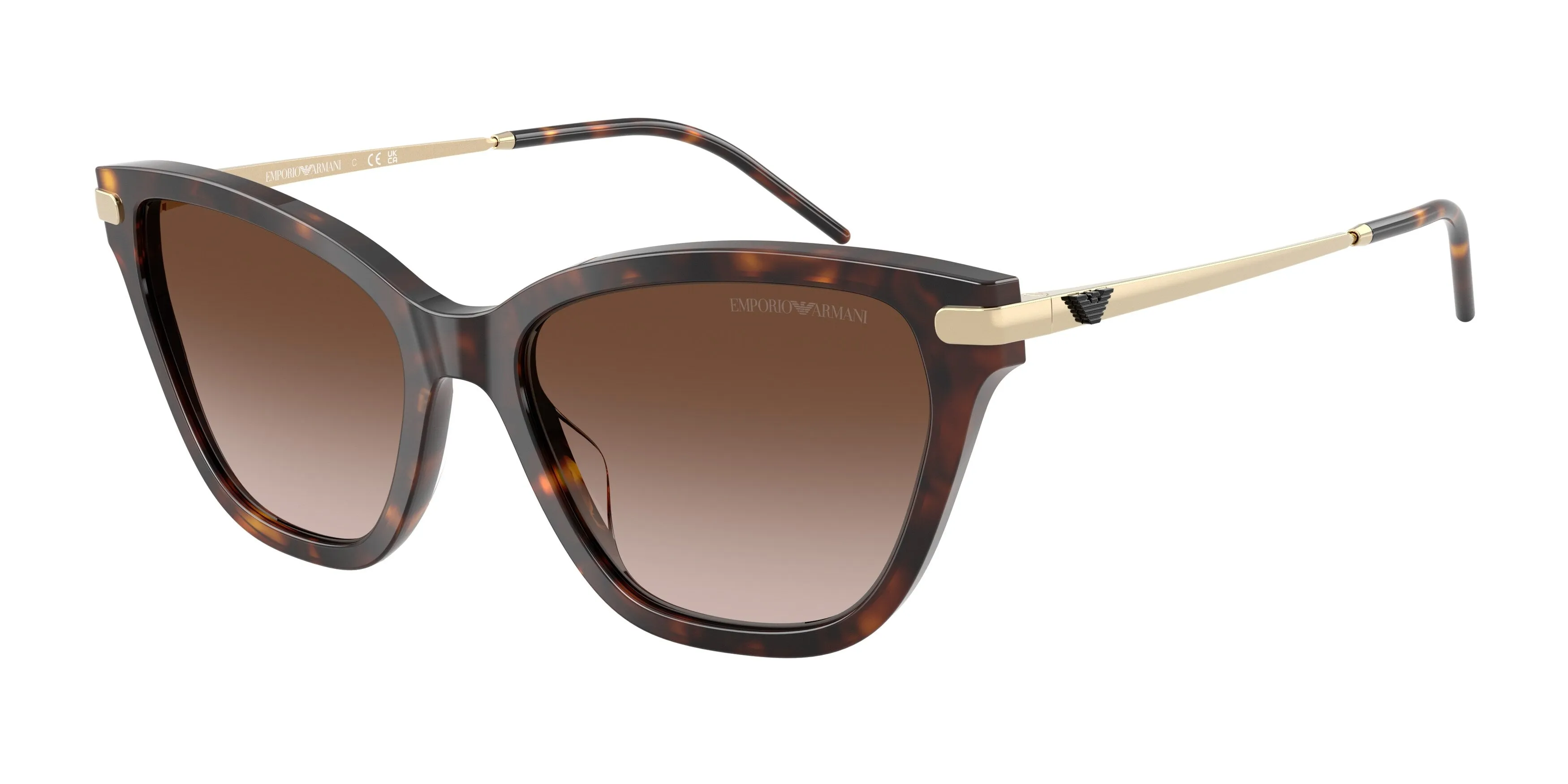 Emporio Armani EA4251 502613 Occhiali da sole Acetato Tartaruga Marrone Cat Eye Normale Sfumato - immagine 1